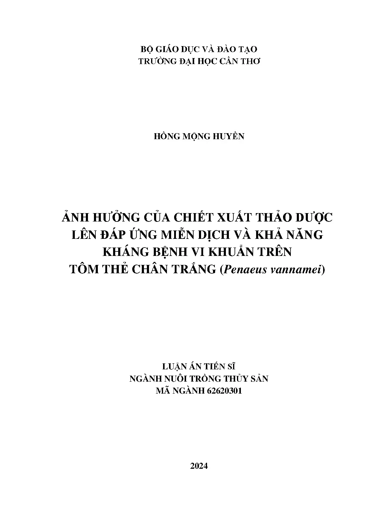 Luận án tiến sĩ ảnh hưởng của chiết xuất thảo dược lên đáp ứ