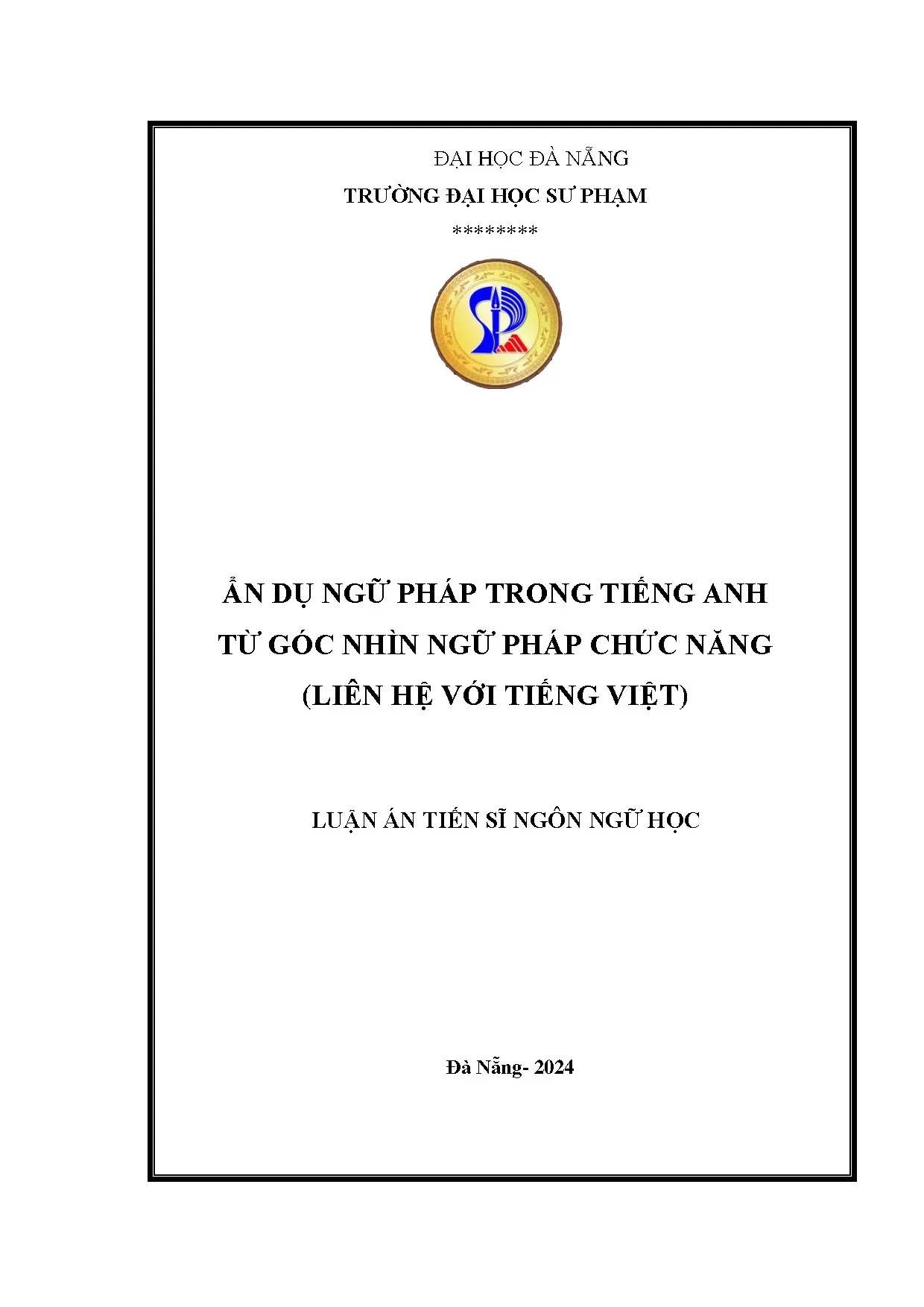 Ẩn dụ ngữ pháp tiếng Anh: Góc nhìn chức năng, liên hệ Việt