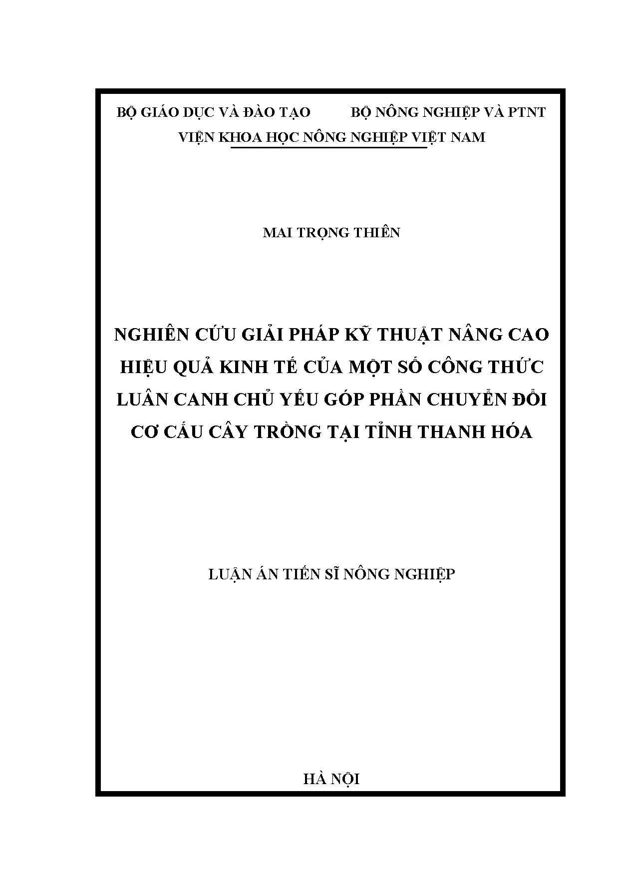 Nghiên cứu giải pháp kỹ thuật nâng cao hiệu quả