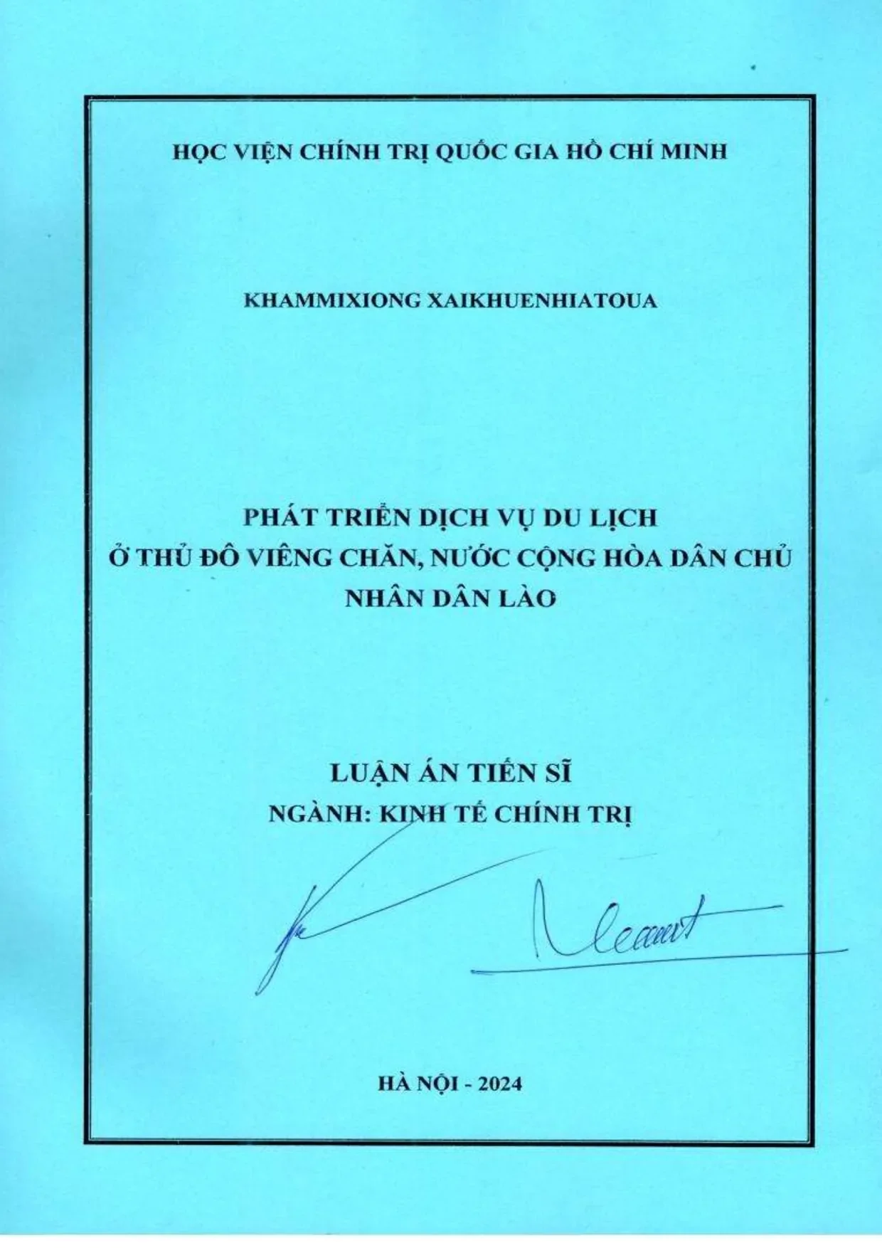 Phát triển dịch vụ du lịch ở thủ đô viêng chăn nước cộng hòa