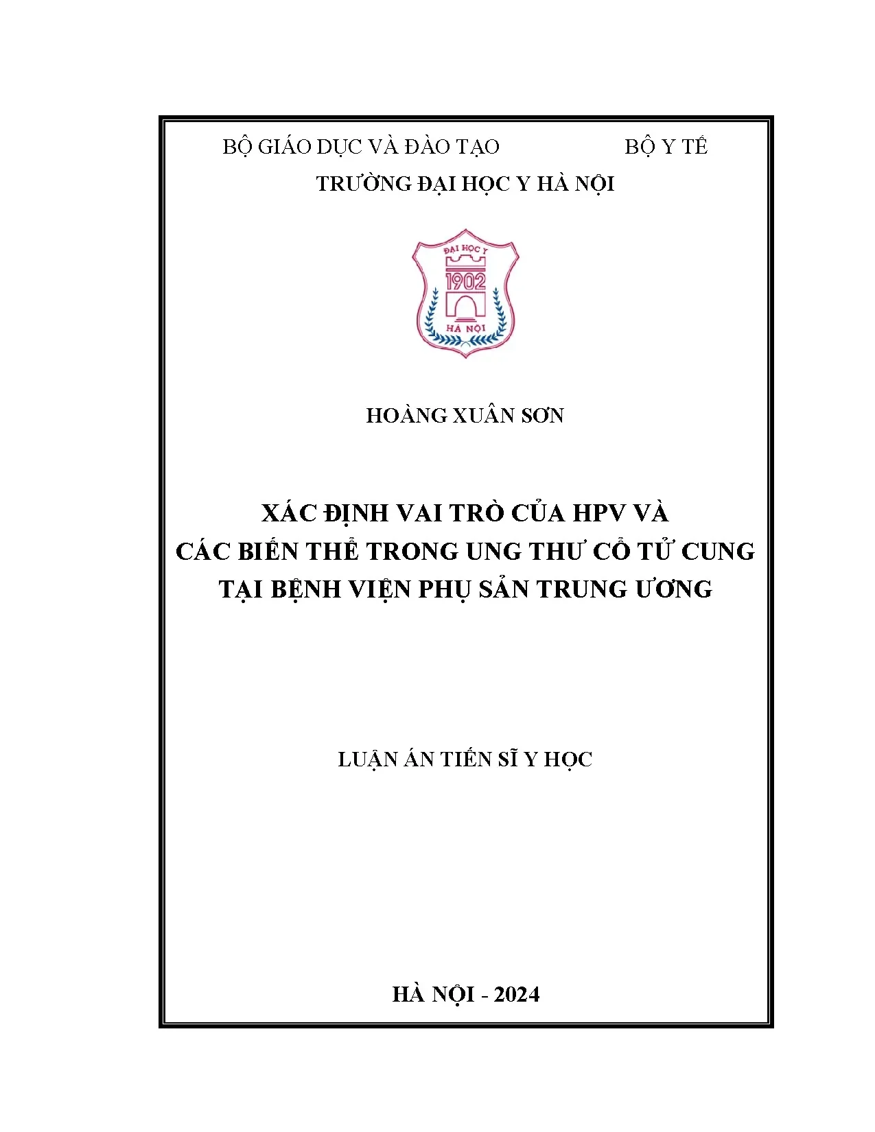 Xác định vai trò của hpv và các biến thể trong ung thư cổ tử