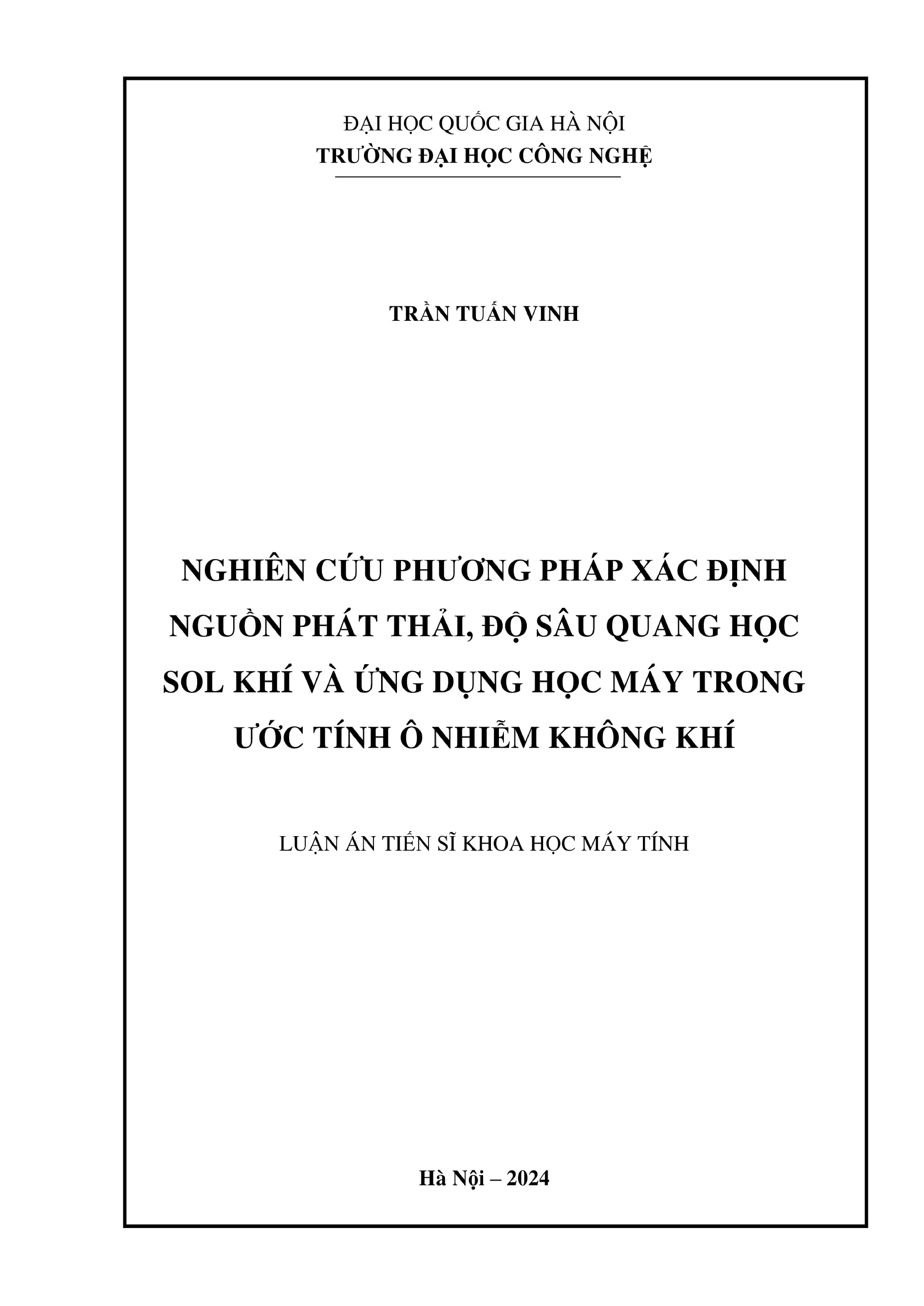 Nghiên cứu xác định nguồn phát thải ô nhiễm không khí