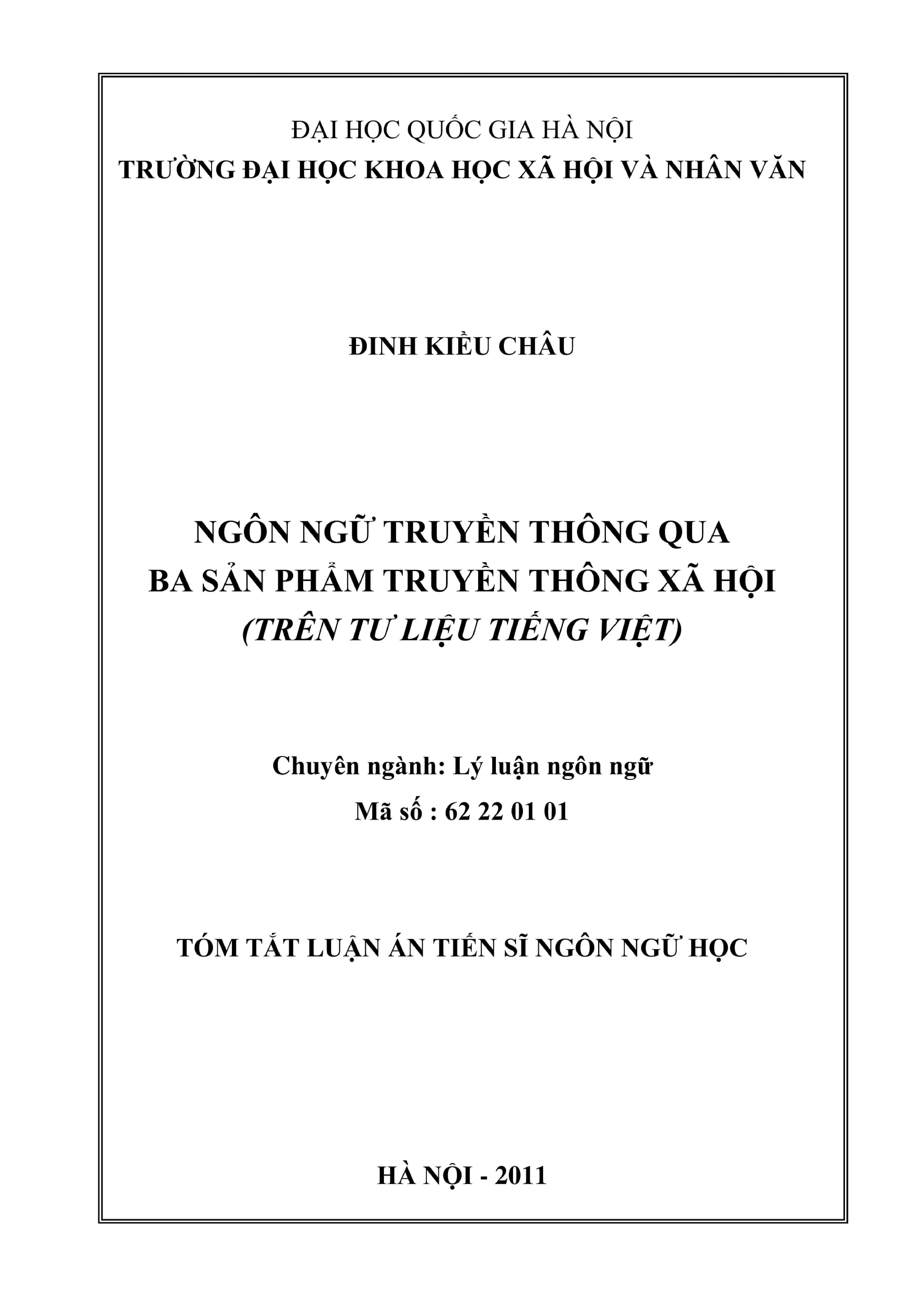 Ngôn ngữ truyền thông xã hội qua 3 sản phẩm tiếng Việt