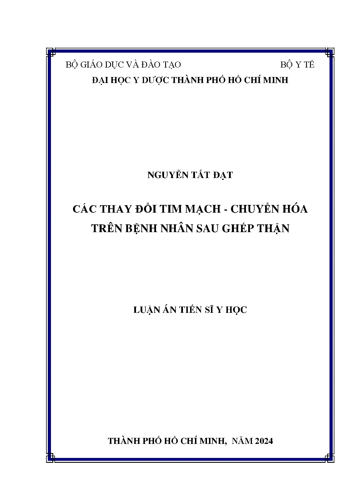 Thay đổi tim mạch chuyển hóa trên bệnh nhân ghép thận