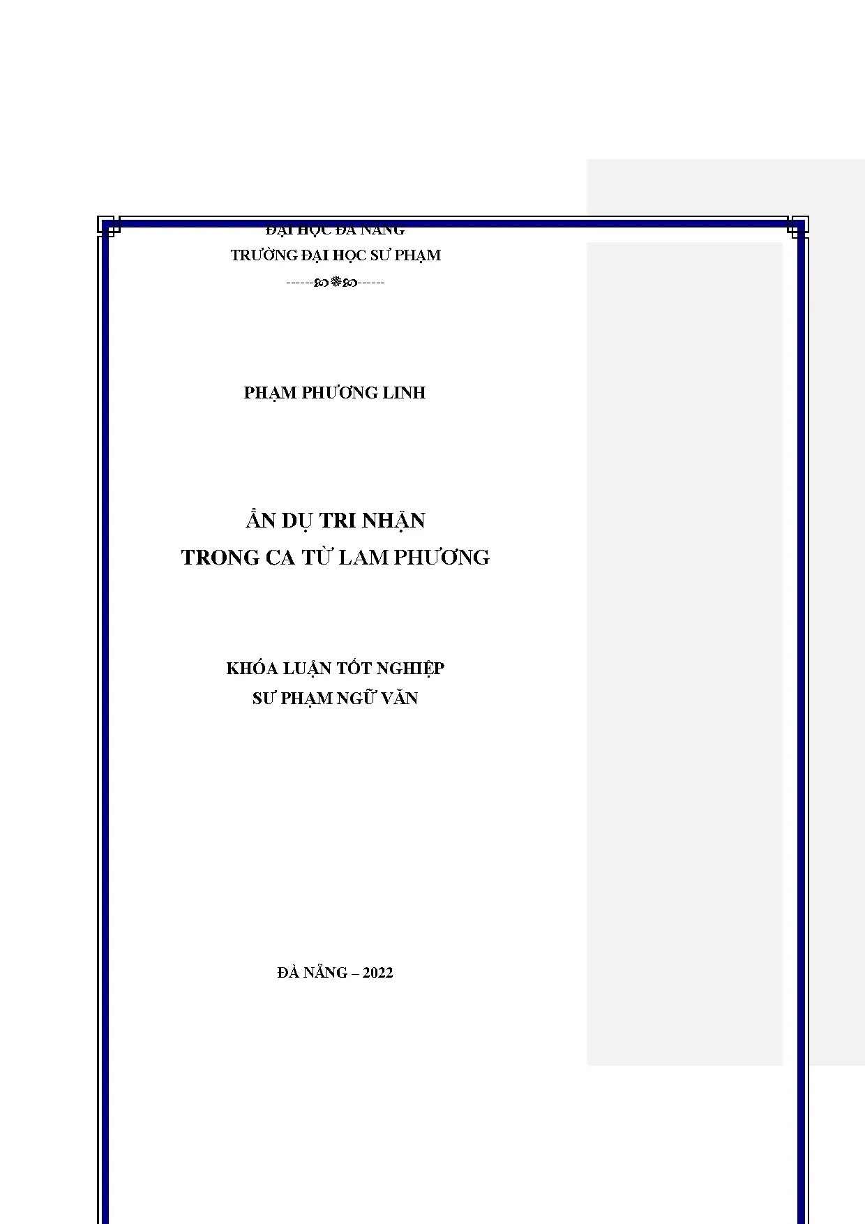 Ẩn dụ tri nhận trong ca từ lam phương
