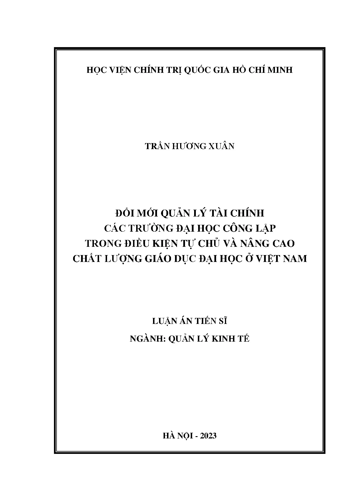 Đổi mới quản lý tài chính các trường đại học công lập trong