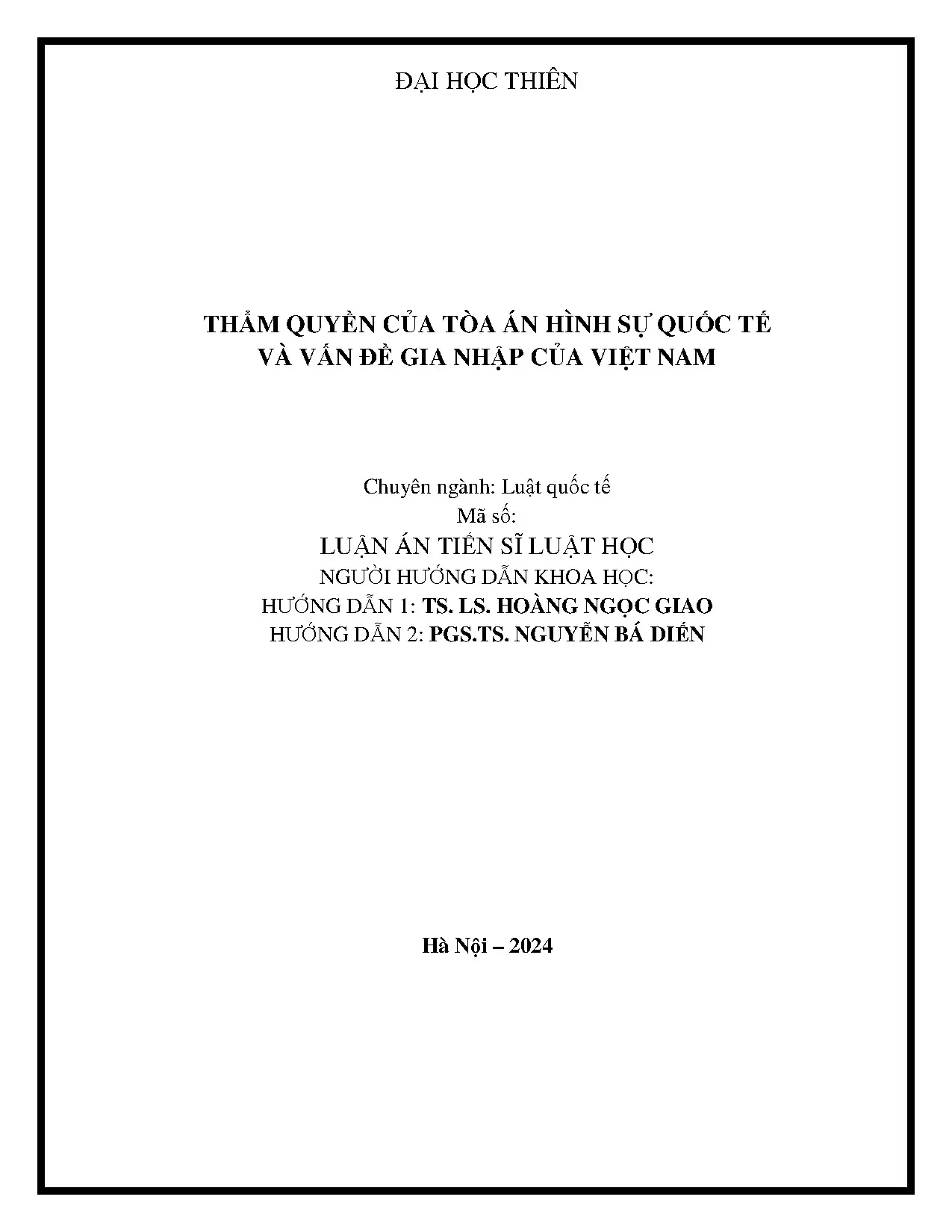 Thẩm quyền Tòa án Hình sự Quốc tế