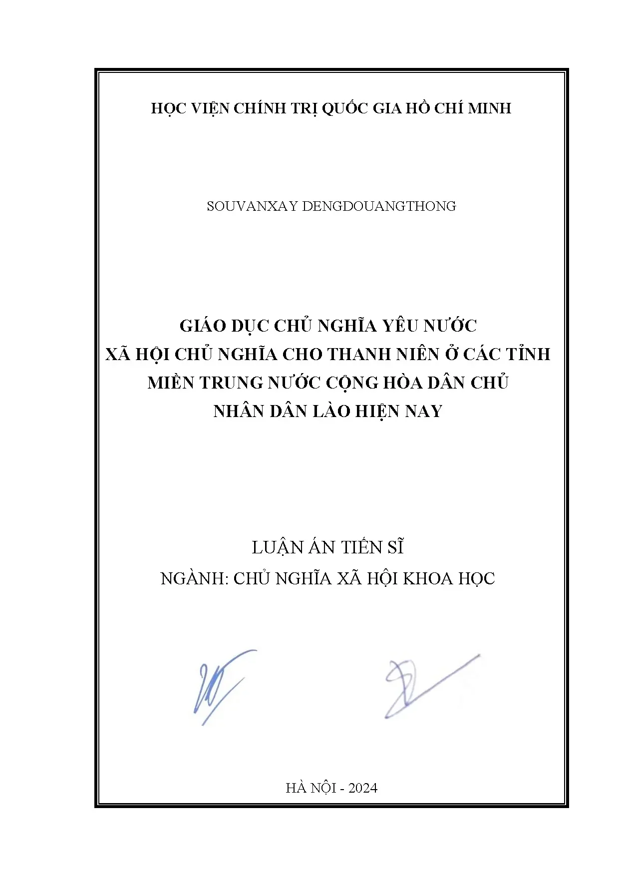 Giáo dục yêu nước XHCN cho thanh niên miền Trung Lào