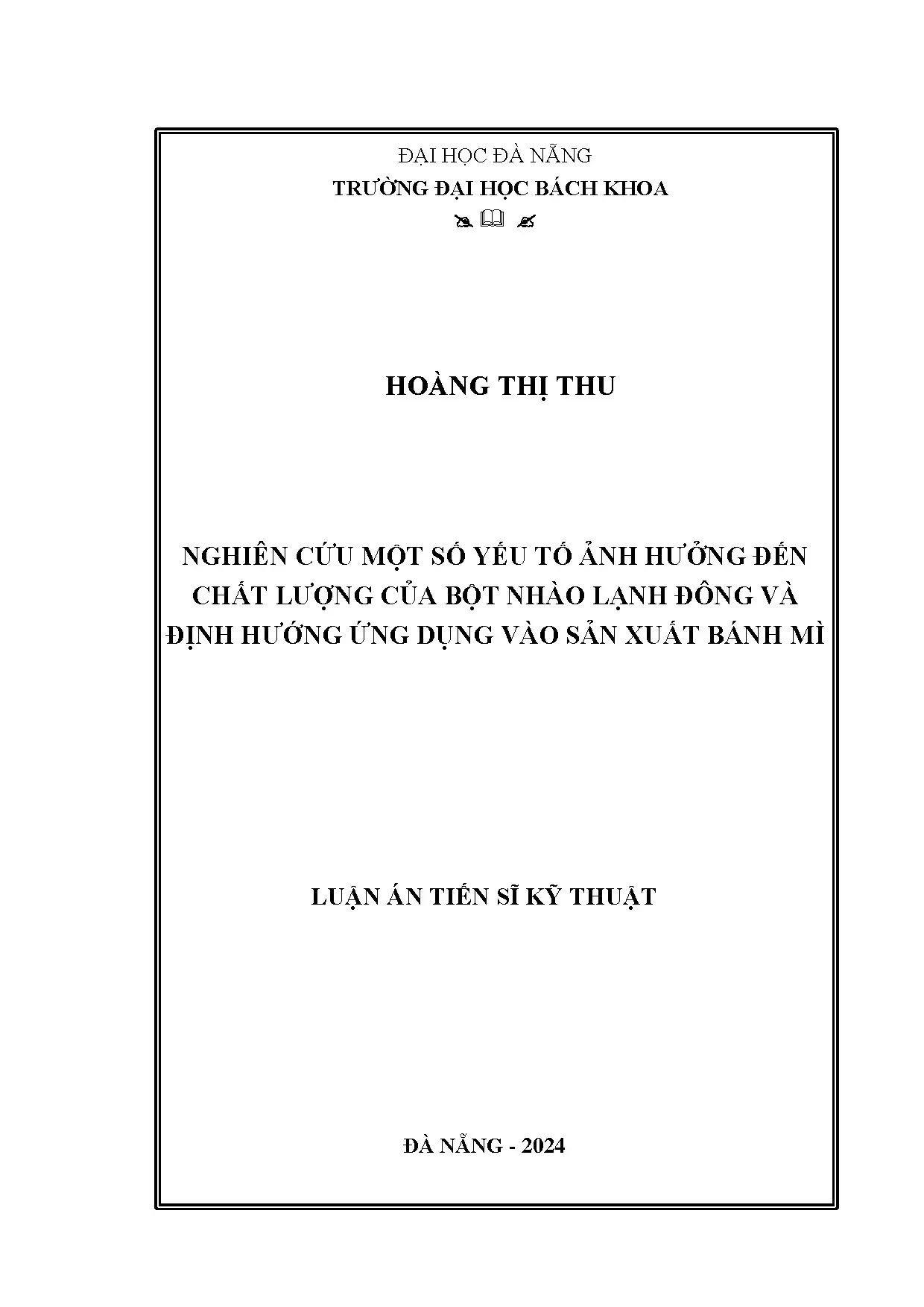 Nghiên cứu chất lượng bột nhào lạnh đông