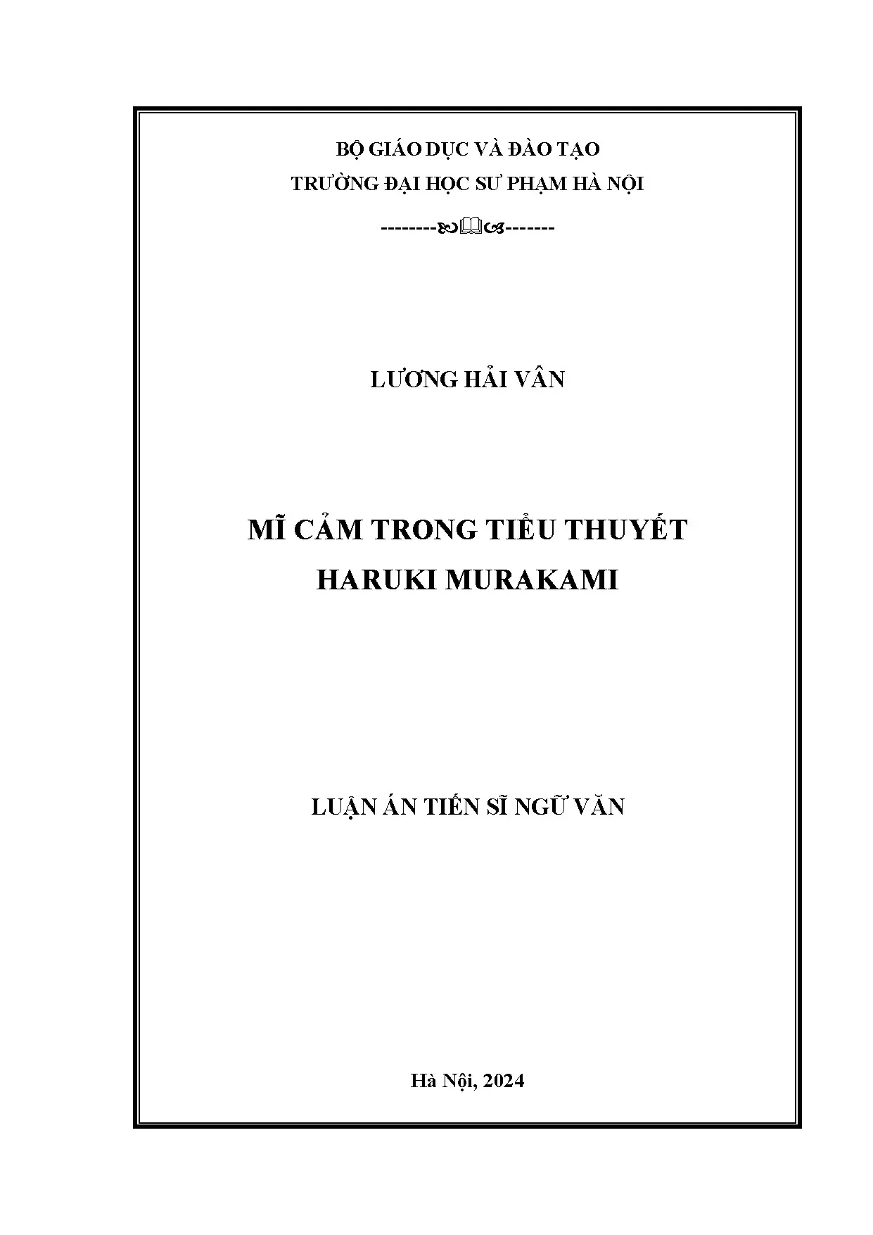 Mĩ cảm trong tiểu thuyết Haruki Murakami