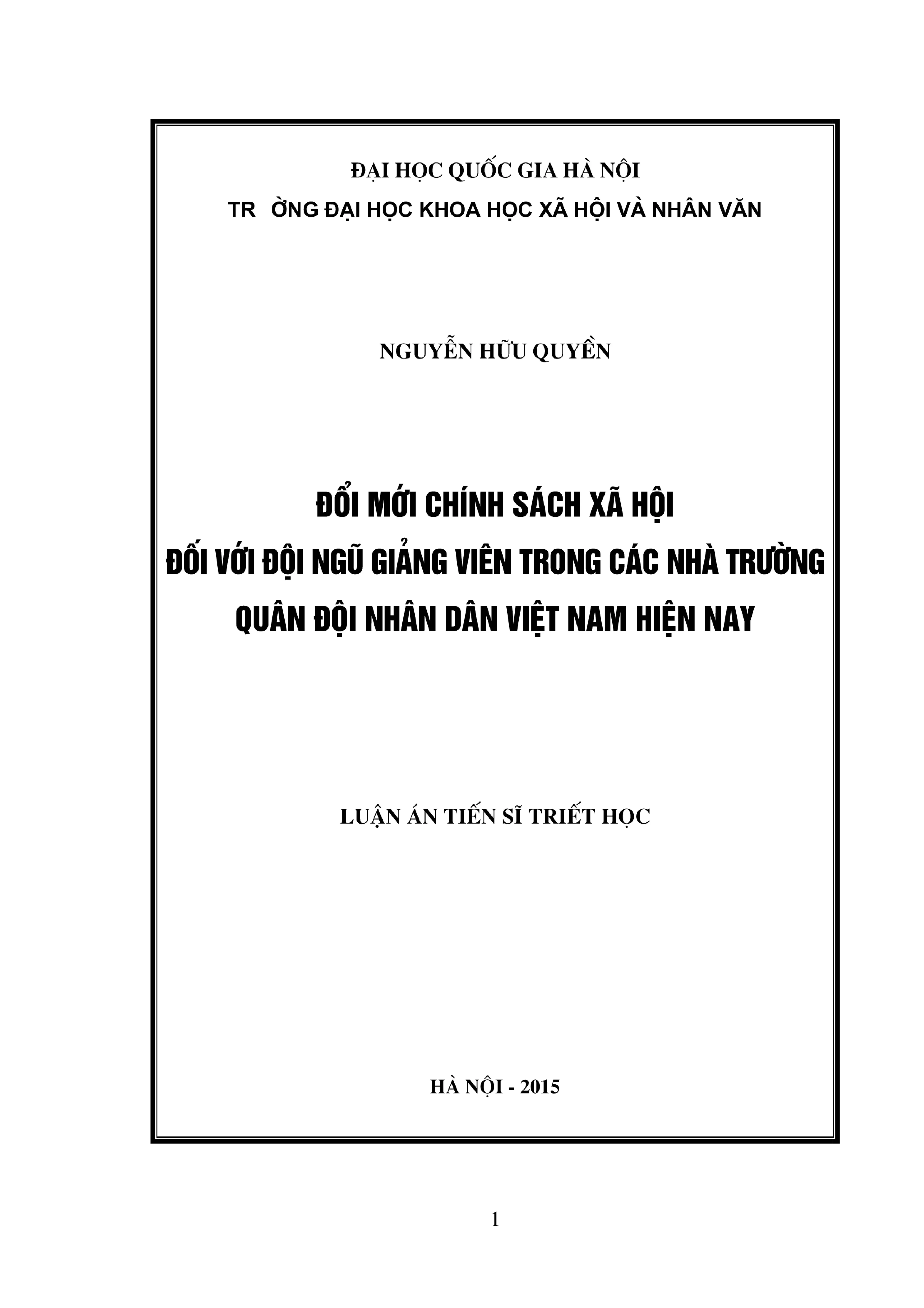 Đổi mới chính sách xã hội cho giảng viên quân đội