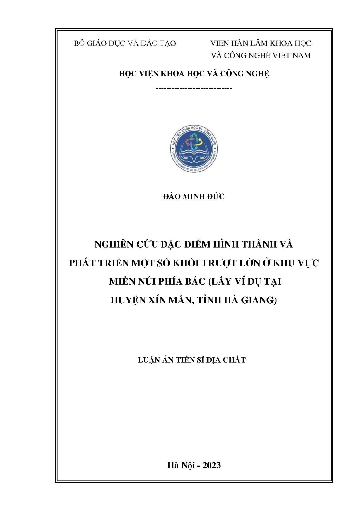 Phân tích đặc điểm hình thành và phát triển khối trượt lớn miền núi