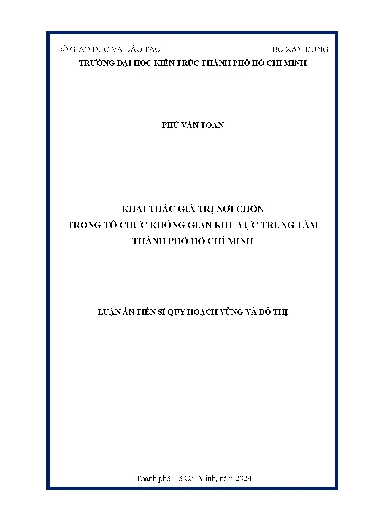 Khai thác giá trị nơi chốn TP.HCM