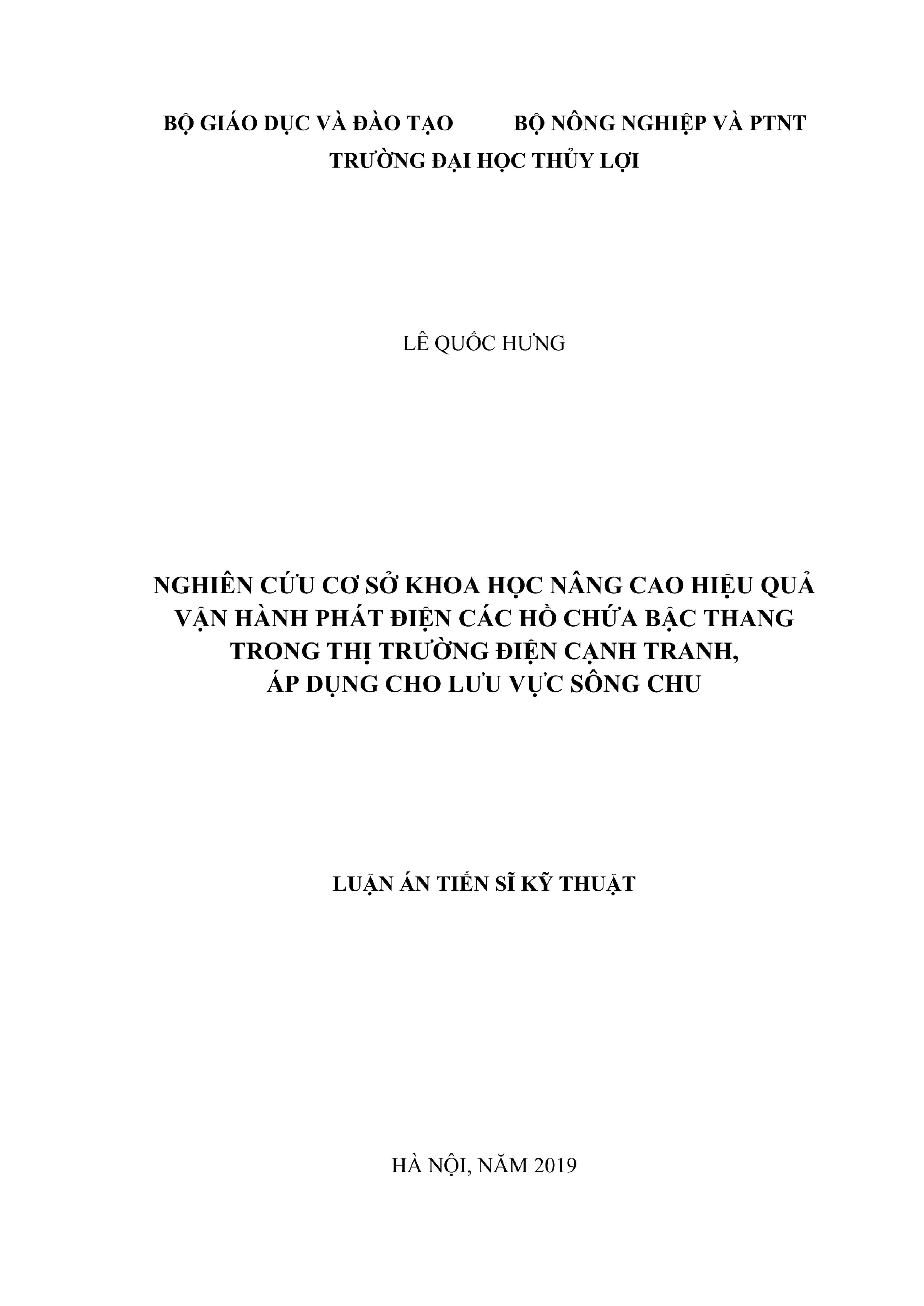 Phát triển hiệu quả vận hành các hồ chứa bậc thang