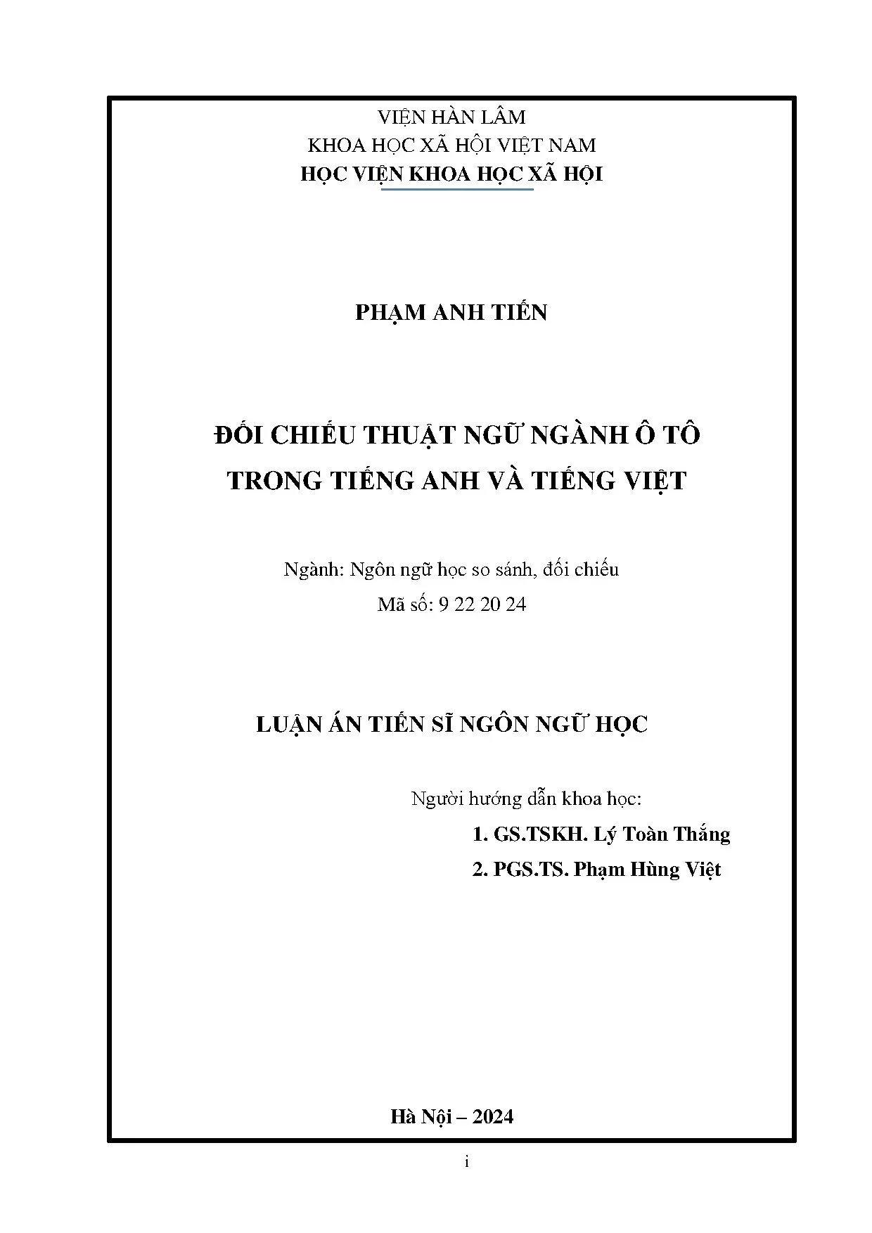 So sánh thuật ngữ ngành ô tô trong tiếng Anh và Việt Nam
