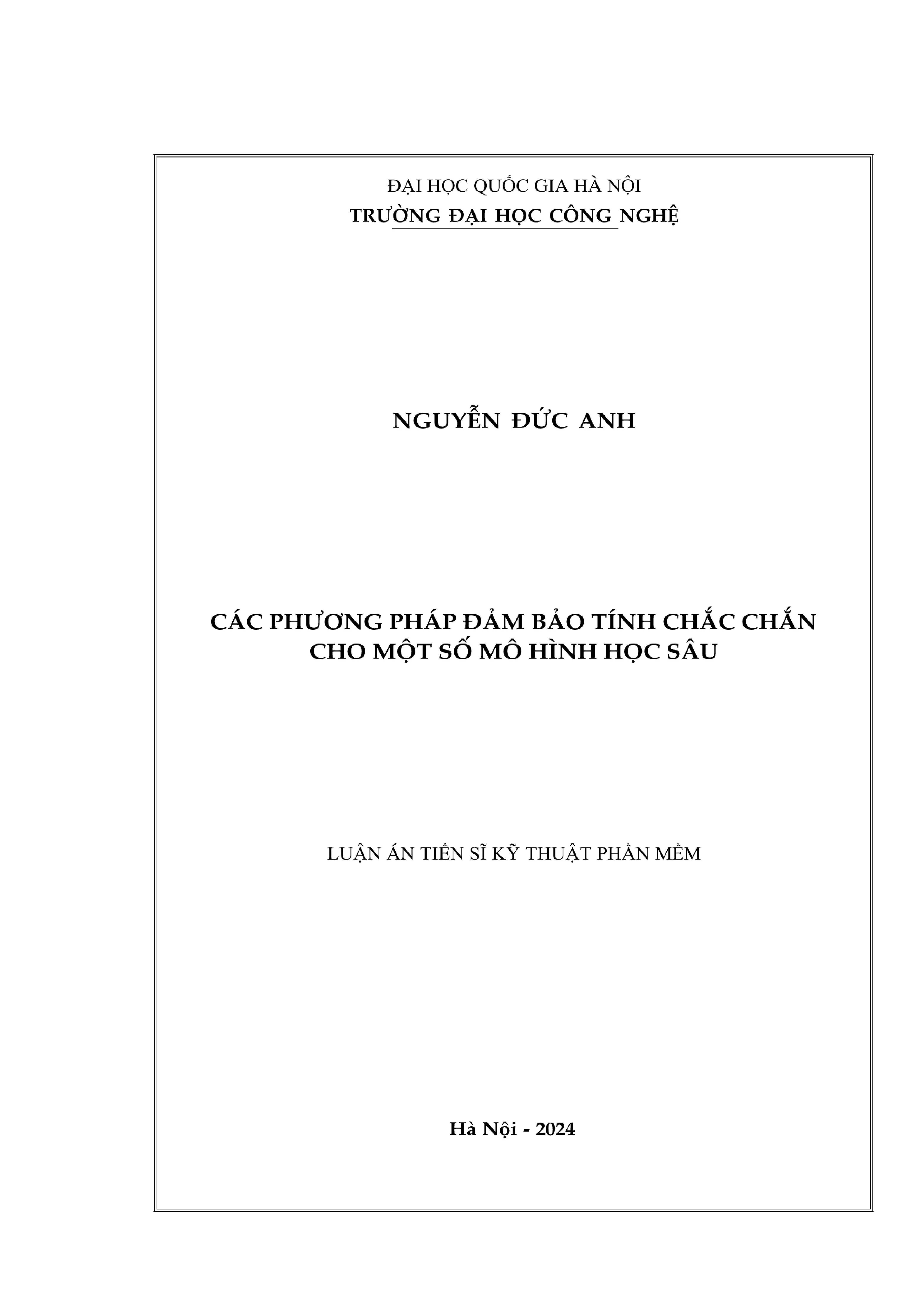Phương pháp đảm bảo tính chắc chắn cho mô hình học sâu