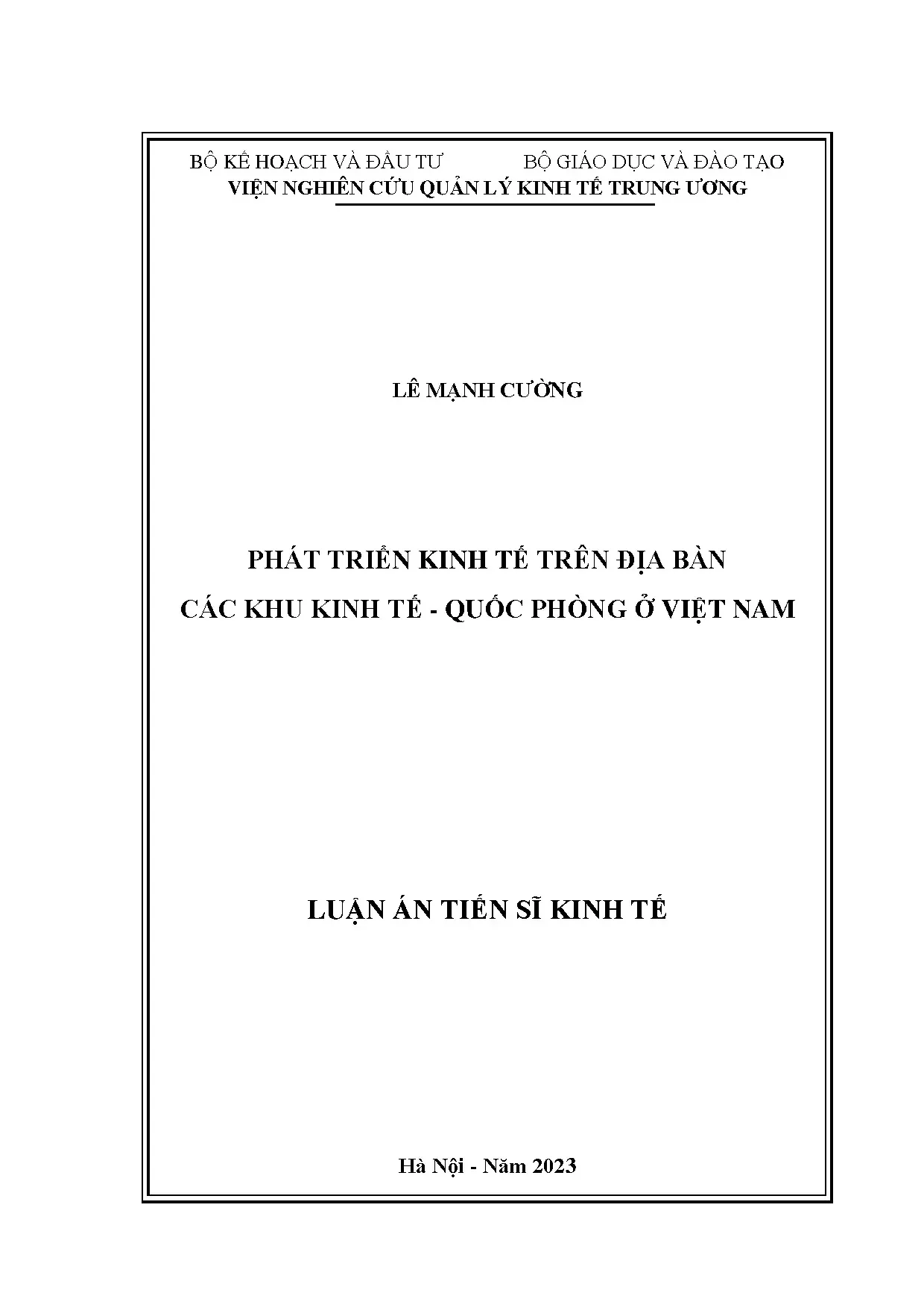Phát triển kinh tế các khu kinh tế quốc phòng