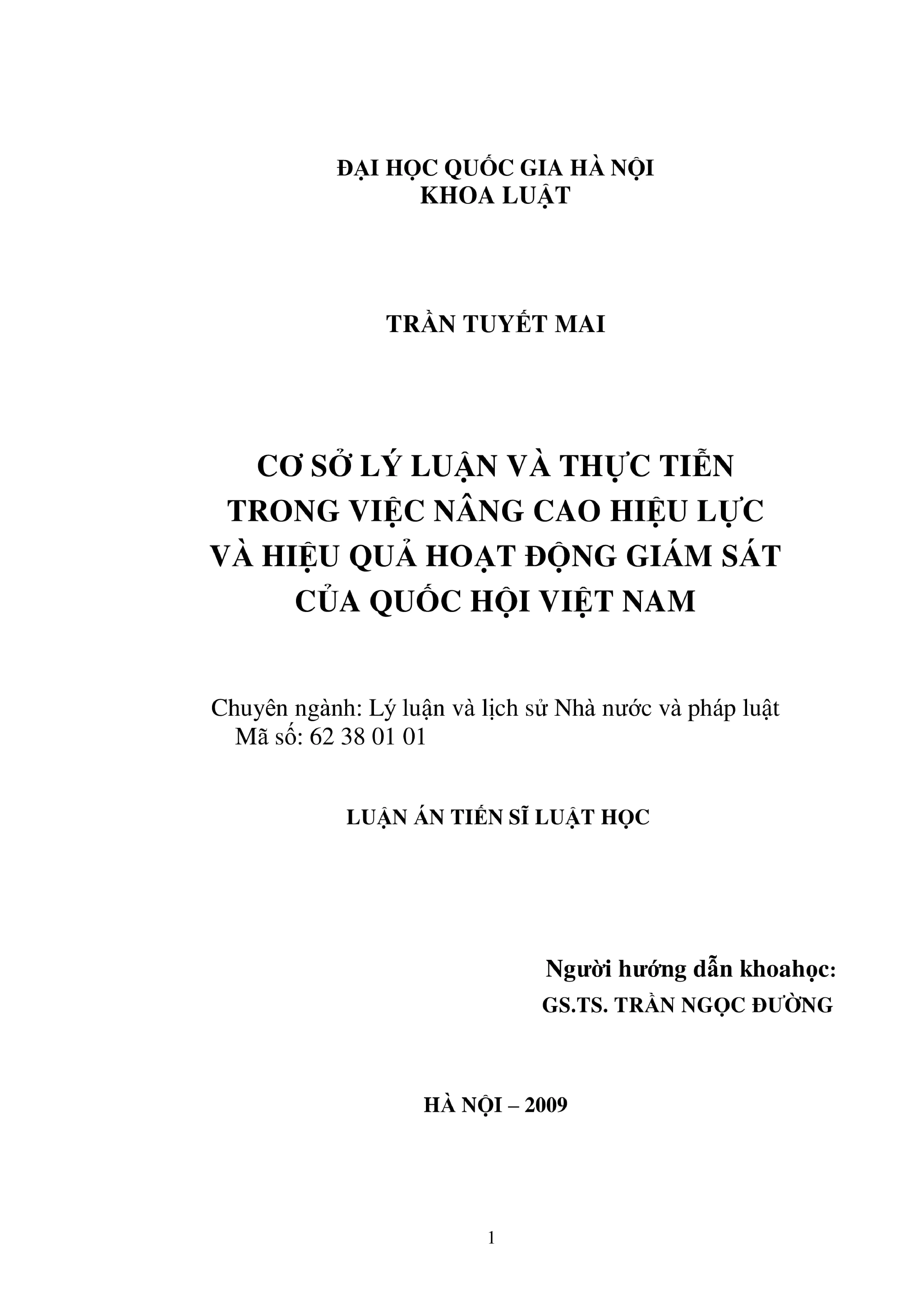 Giám sát quốc hội - nâng cao hiệu lực và hiệu quả