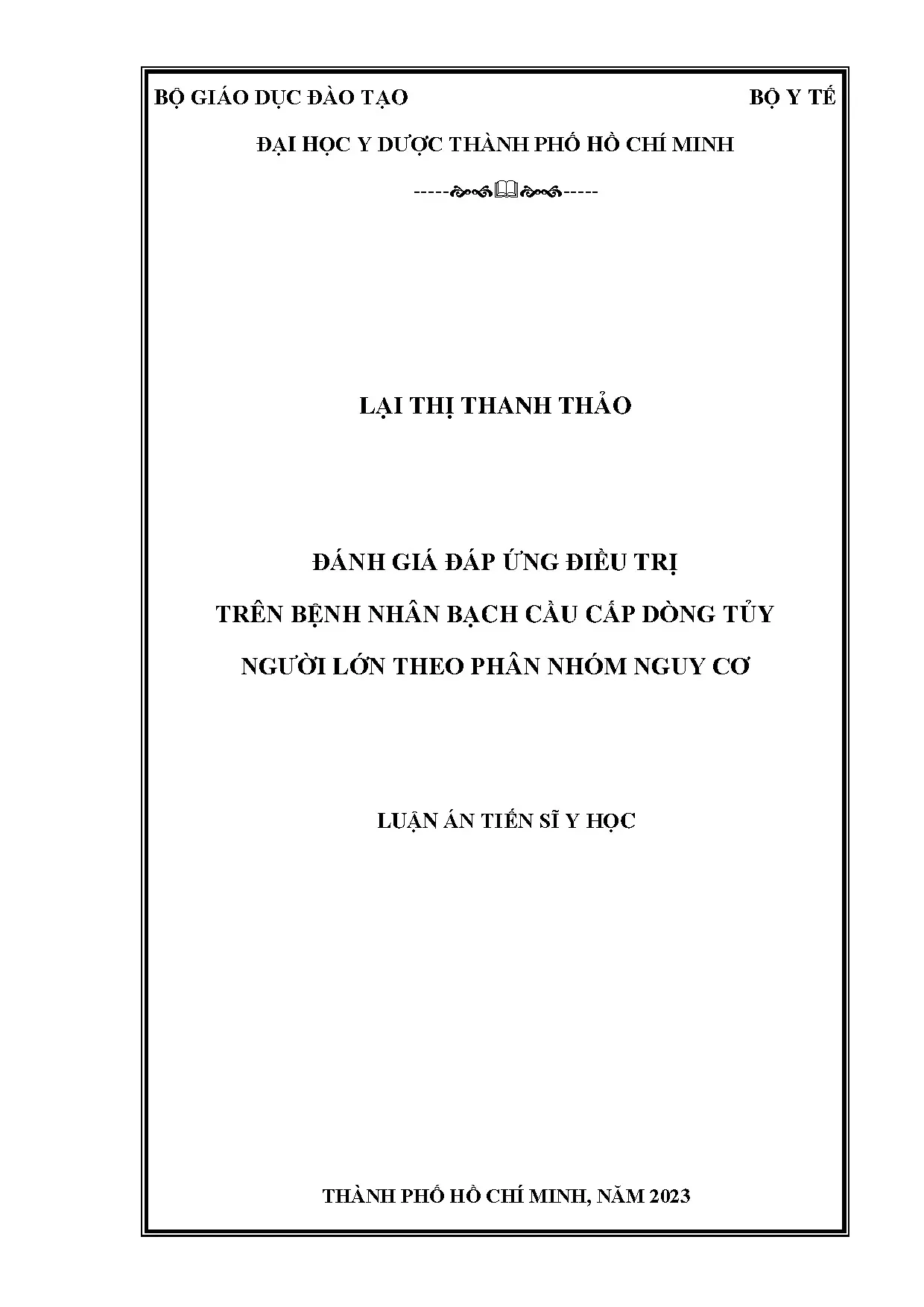 Đánh giá đáp ứng điều trị bạch cầu cấp
