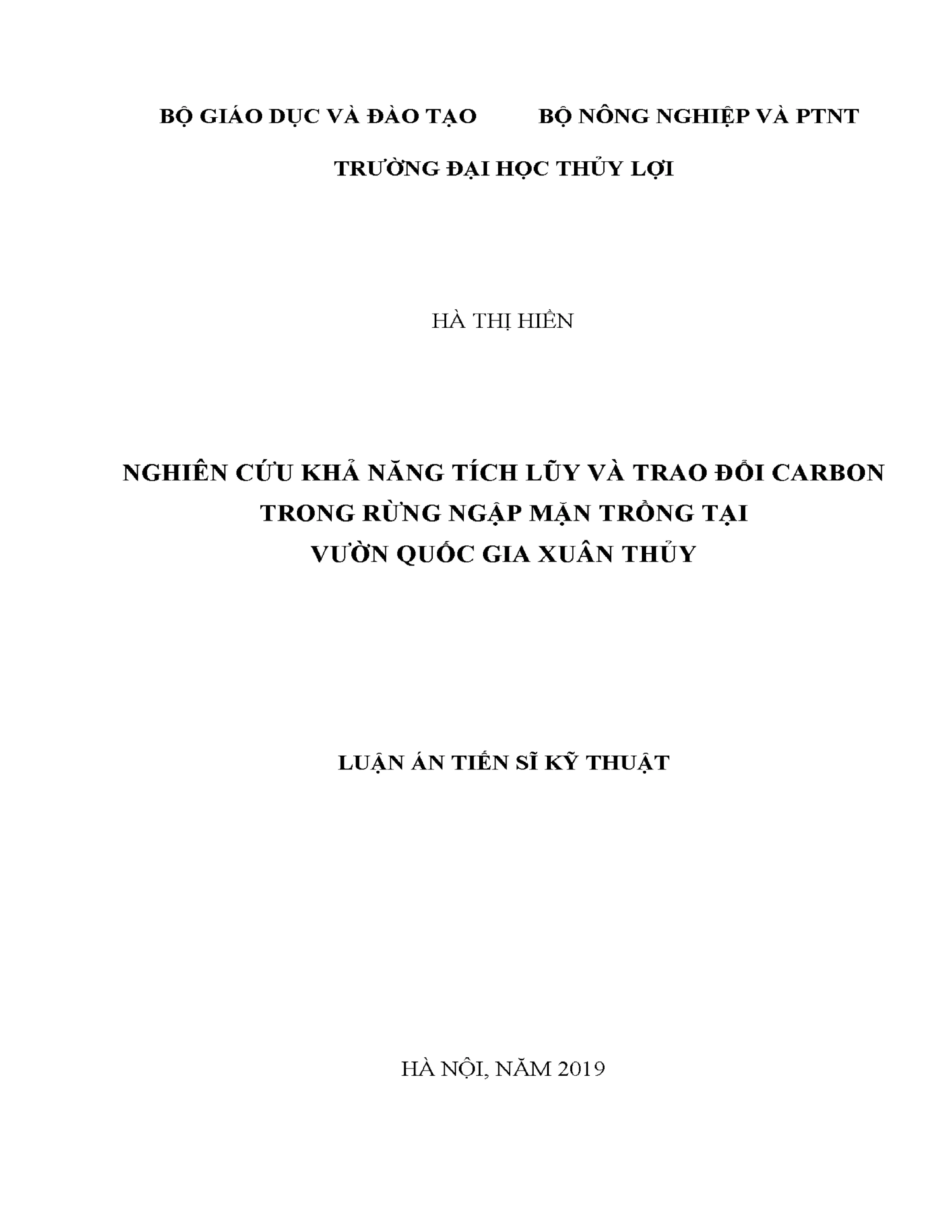 Khảo sát trao đổi carbon trong rừng ngập mặn