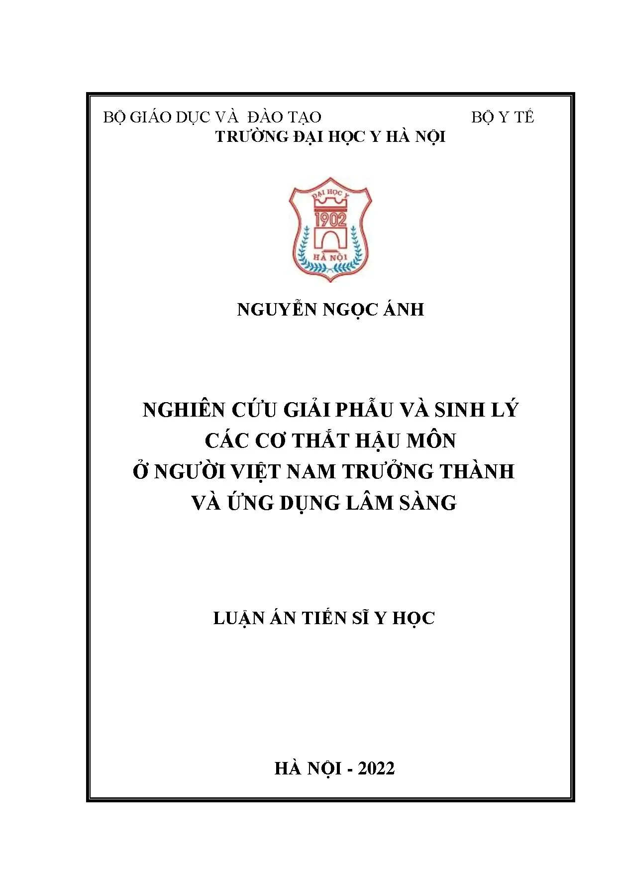 Giải phẫu và sinh lý cơ thắt hậu môn