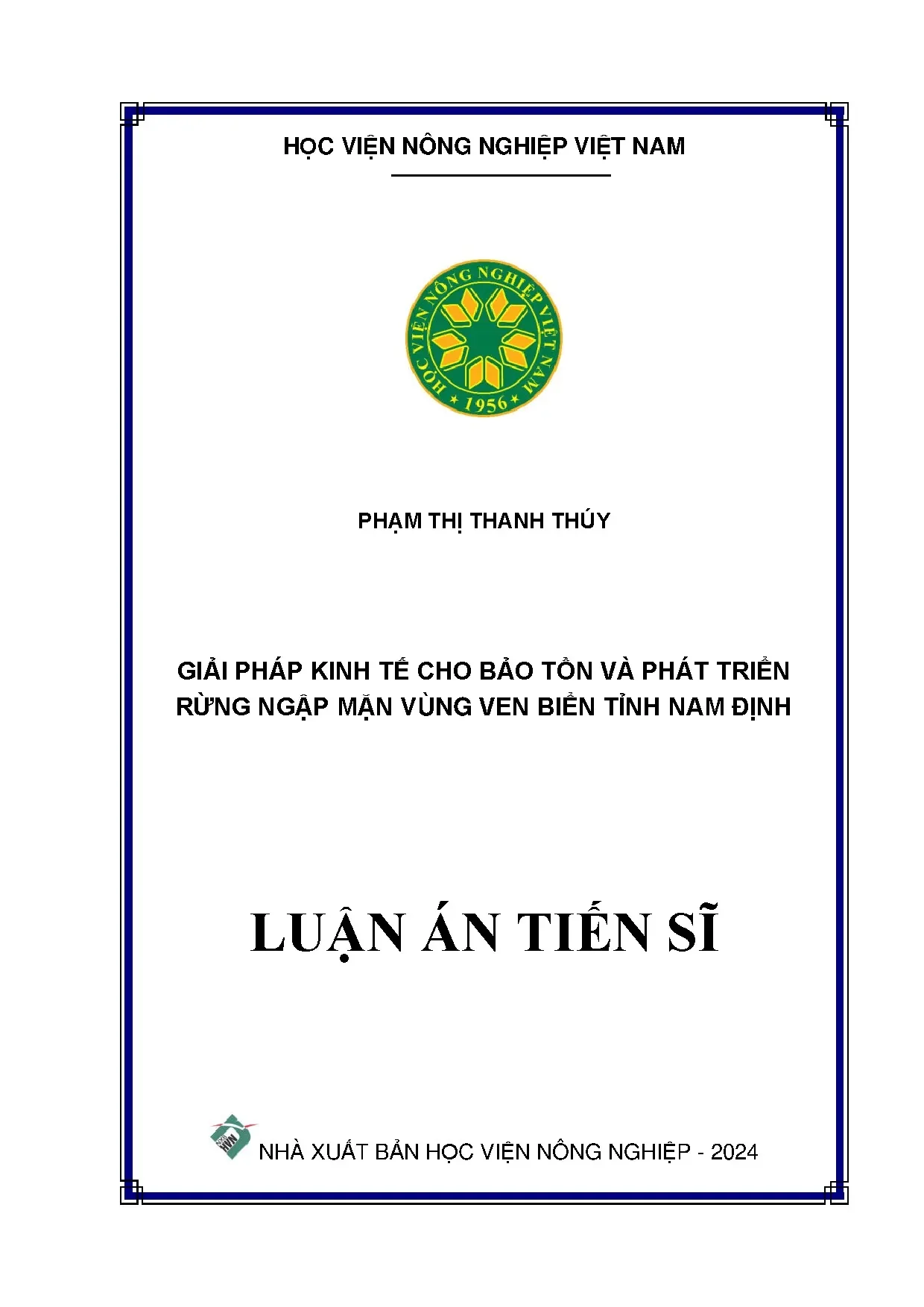 Giải pháp kinh tế bảo tồn và phát triển rừng ngập mặn Nam Định
