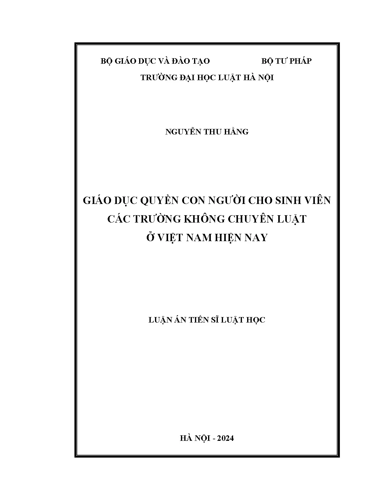 Giáo dục quyền con người cho sinh viên