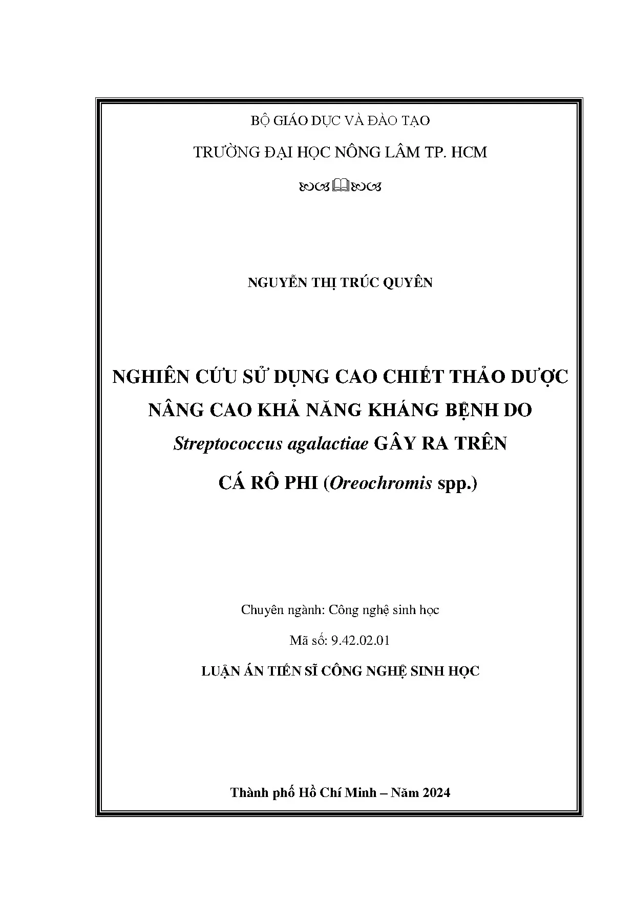 Ứng dụng cao chiết thảo dược nâng cao khả năng kháng bệnh của cá rô phi