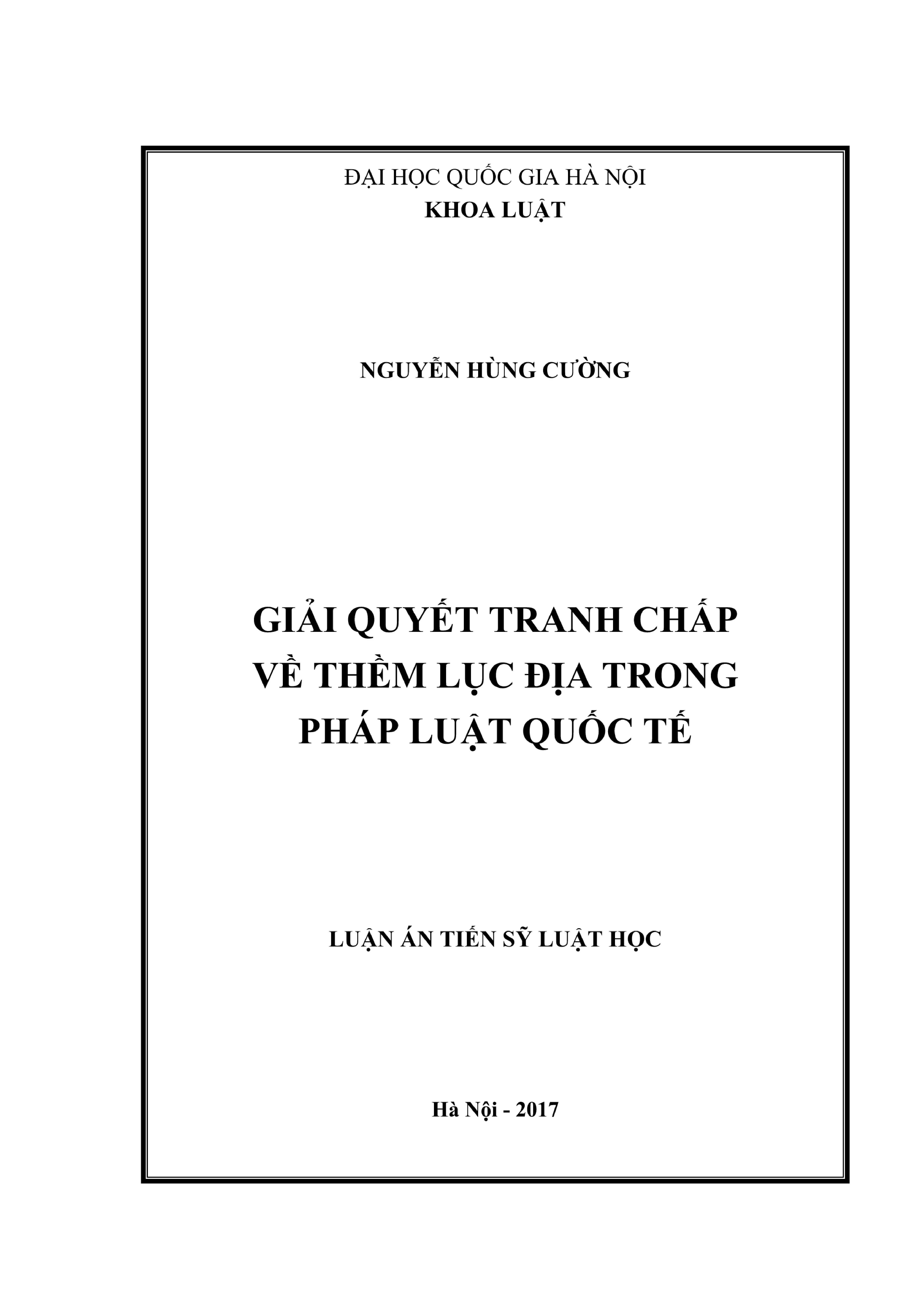 Giải quyết tranh chấp thềm lục địa