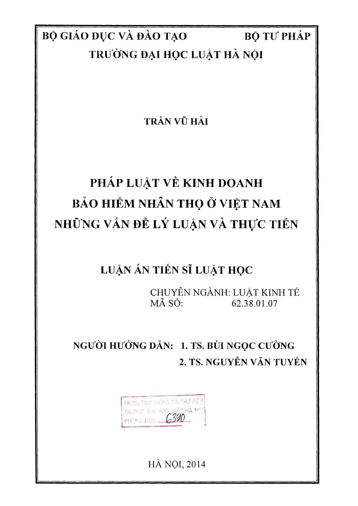 Pháp luật kinh doanh bảo hiểm nhân thọ