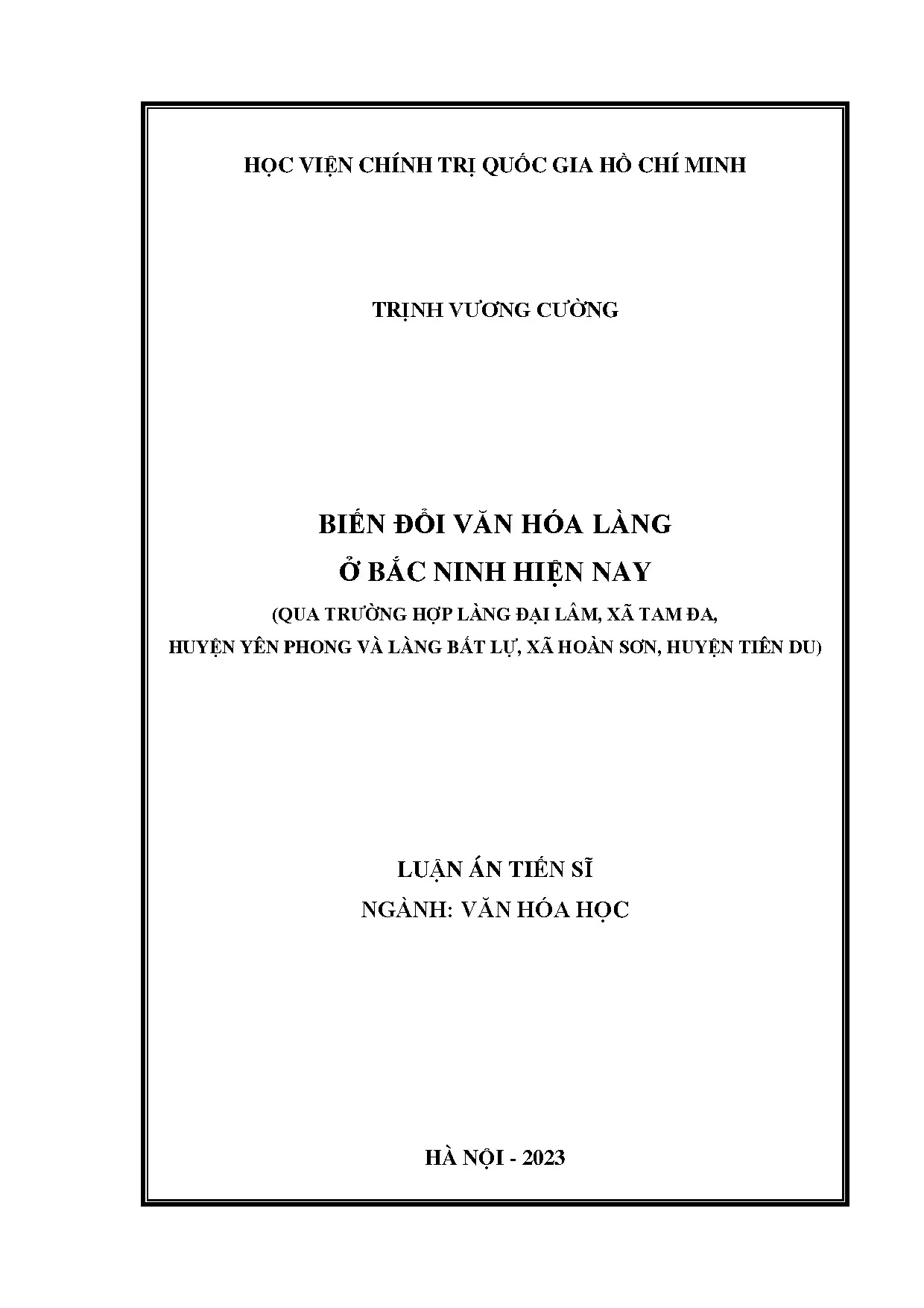 Biến đổi văn hóa làng Bắc Ninh qua công nghiệp hóa và đô thị hóa