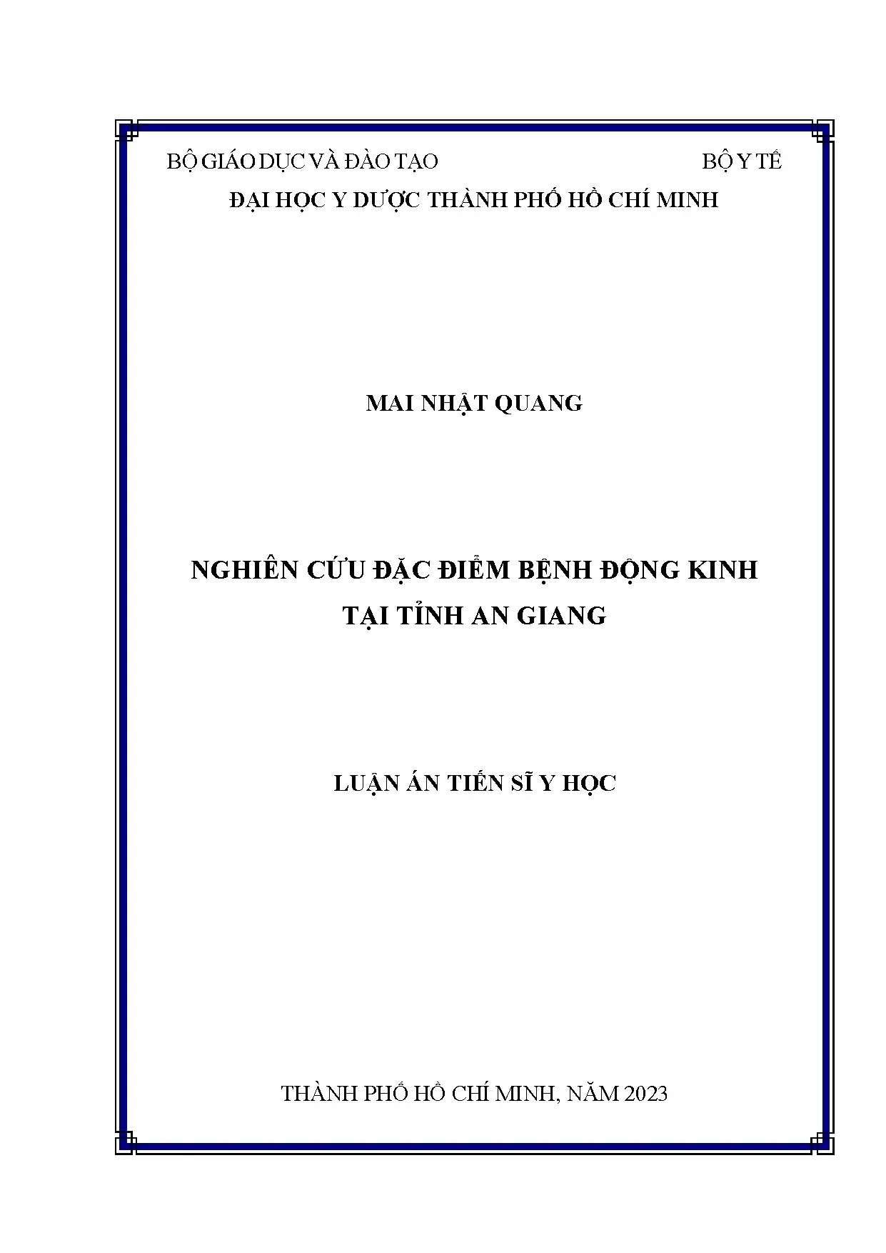 Đặc điểm bệnh động kinh tại tỉnh An Giang