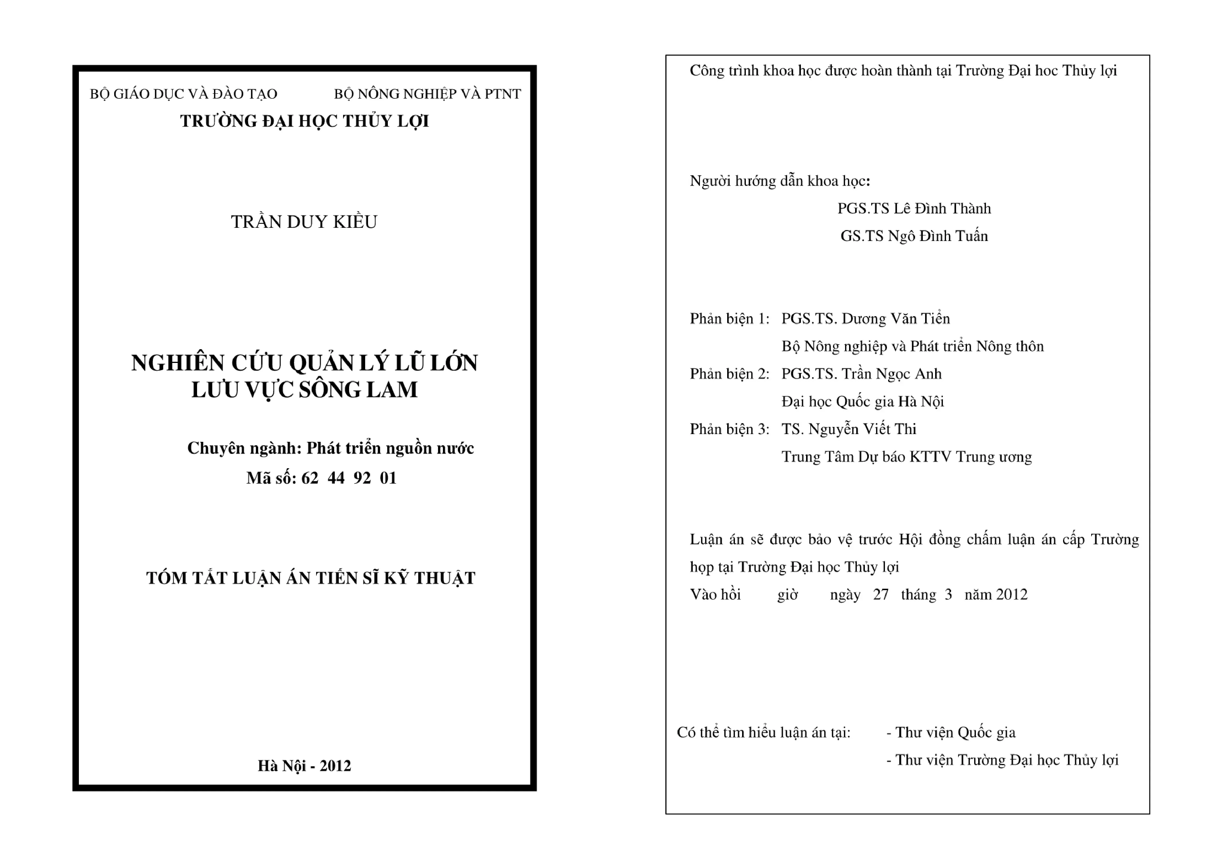 Quản lý lũ lớn trên lưu vực sông Lam