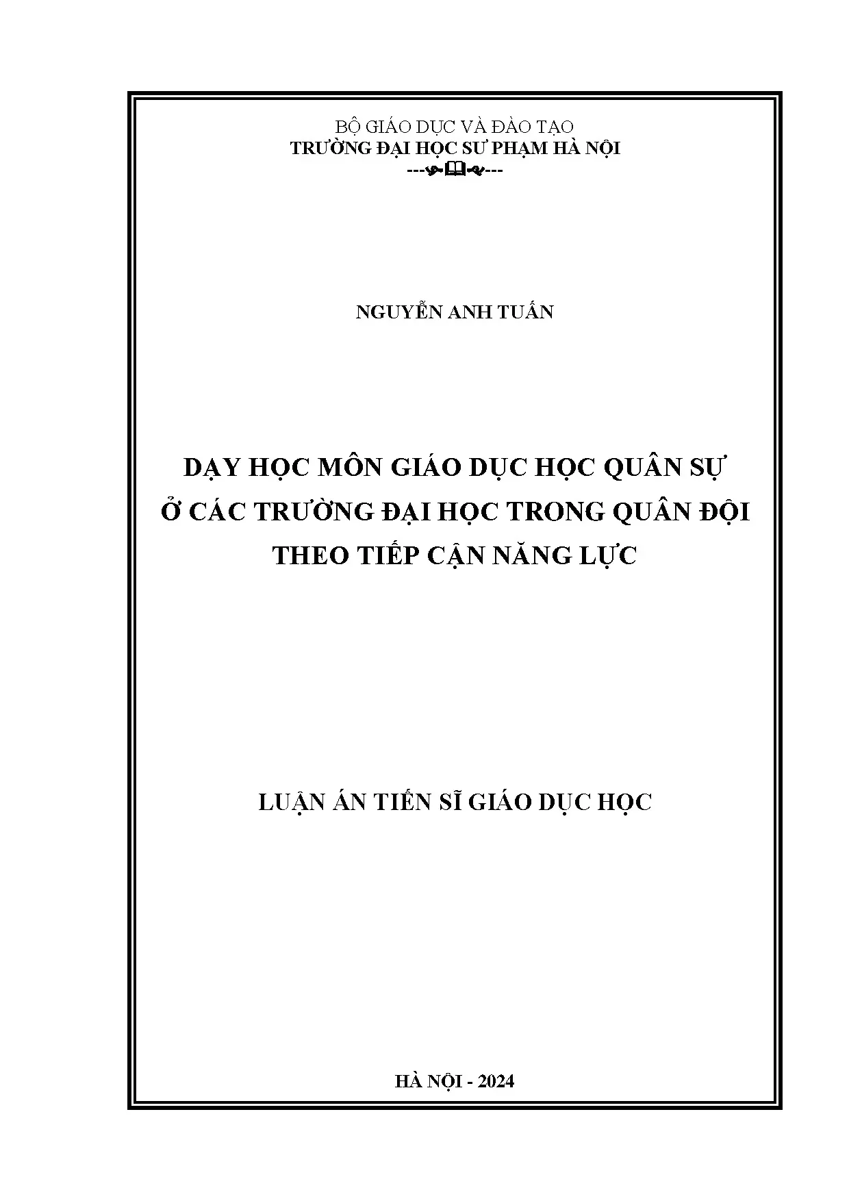 Phân tích dạy học môn Giáo dục học quân sự