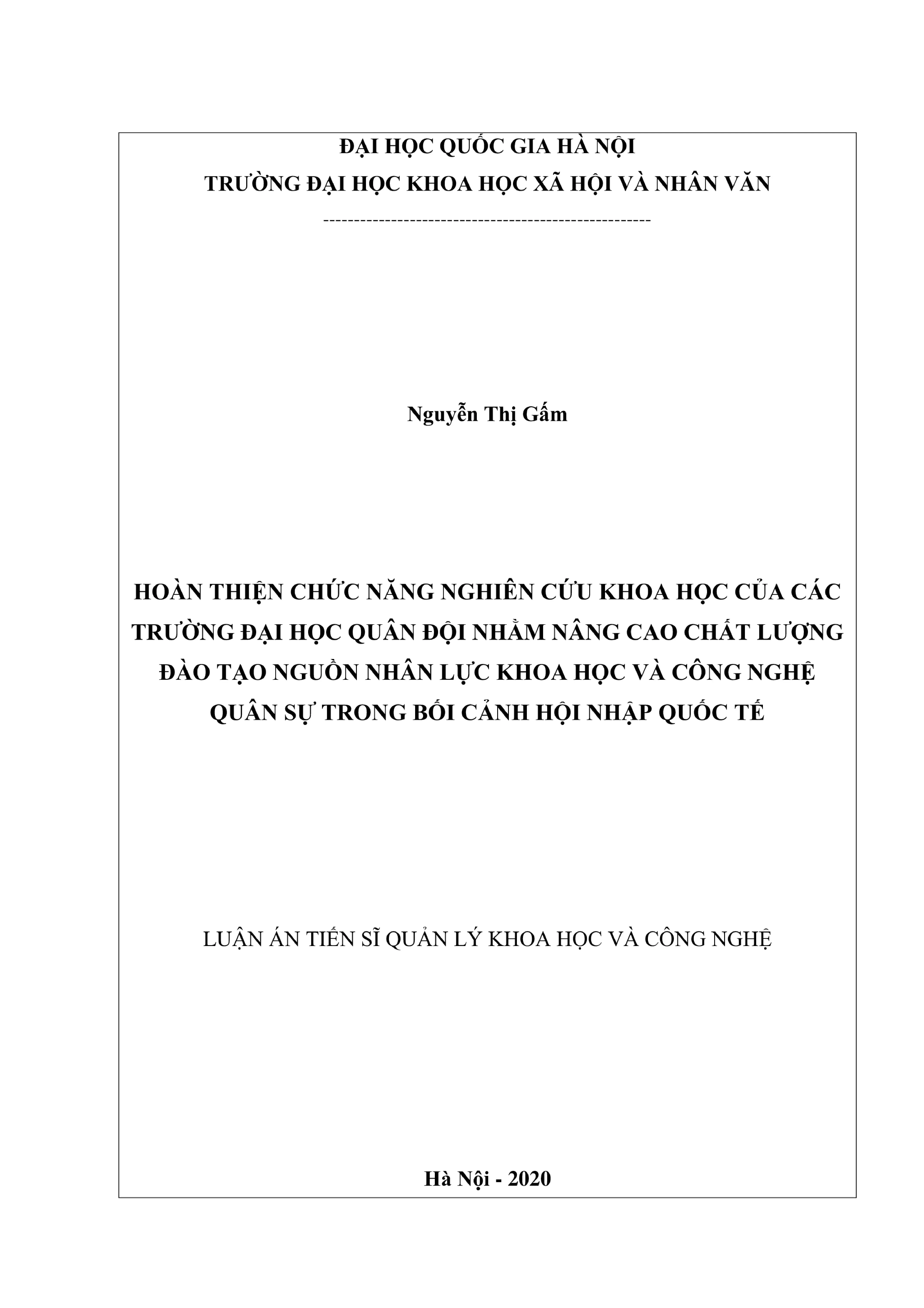 Hoàn thiện NCKH ĐH quân đội, nâng chất lượng đào tạo KH&CN