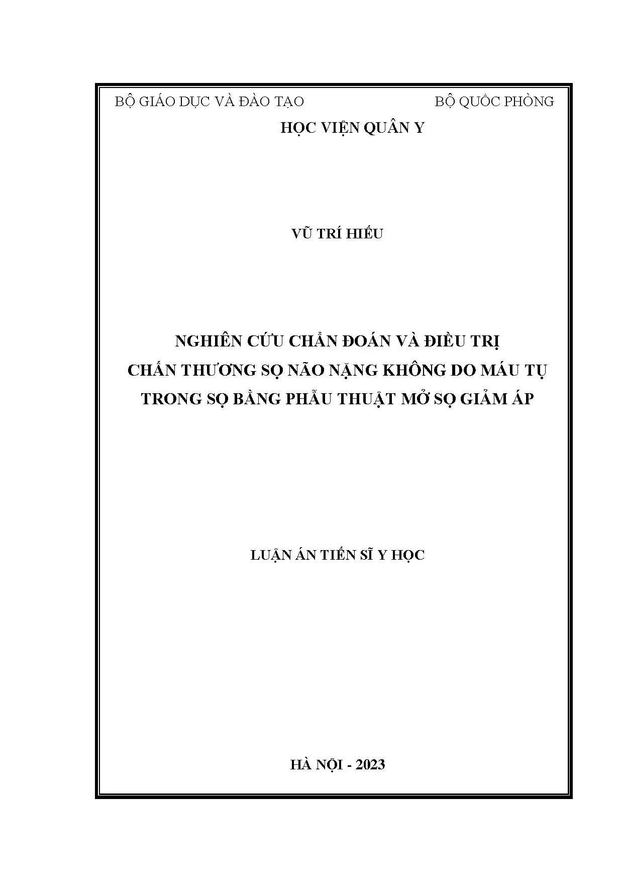 Chẩn đoán và điều trị chấn thương sọ não nặng
