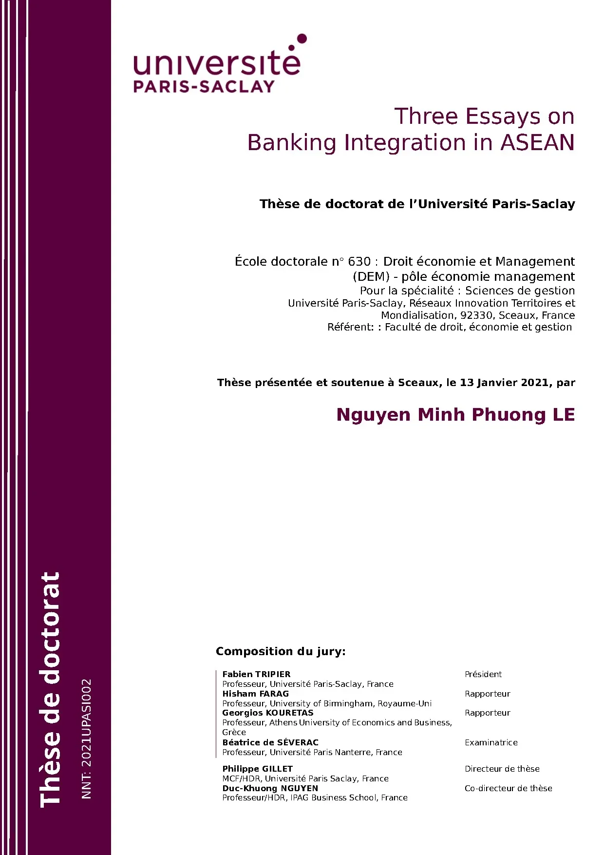 BANKING INTEGRATION IN ASEAN