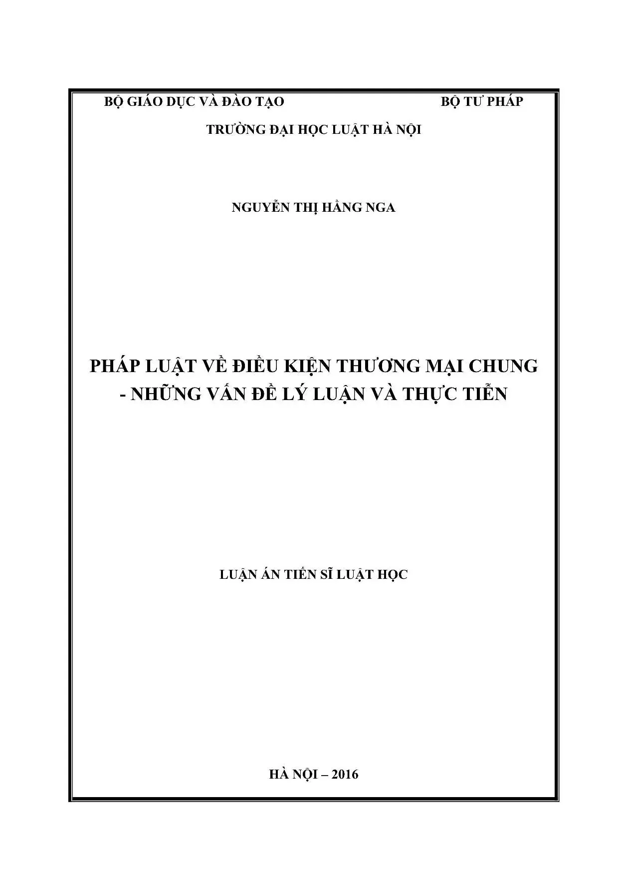 Pháp luật điều kiện thương mại chung