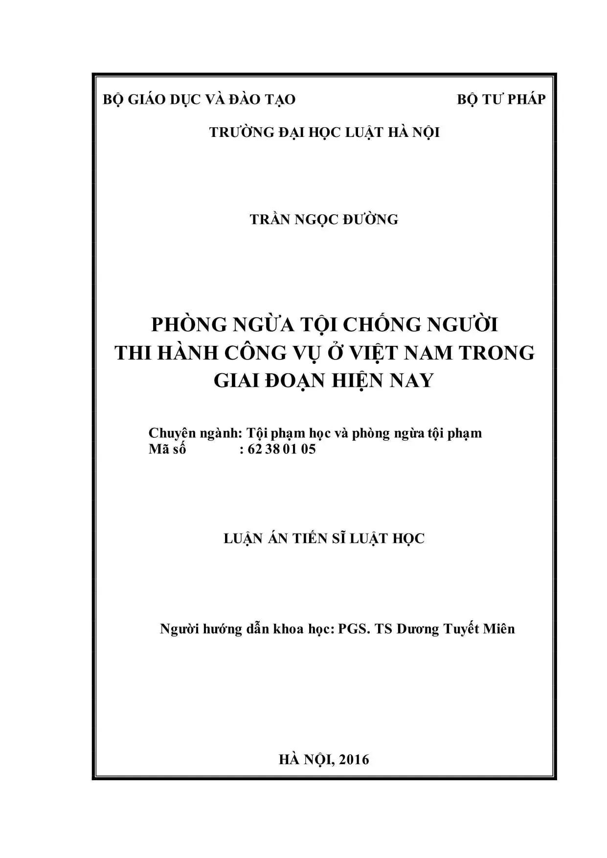 Phòng ngừa tội chống người thi hành công vụ