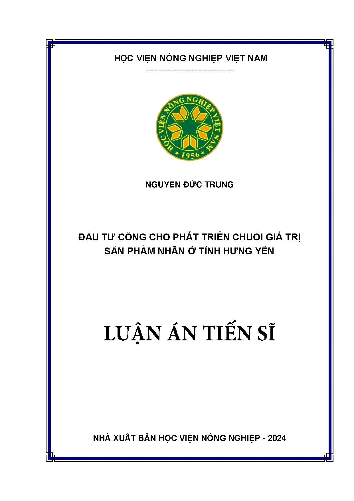 Đầu tư công cho phát triển chuỗi giá trị sản phẩm nhãn ở Hưng Yên