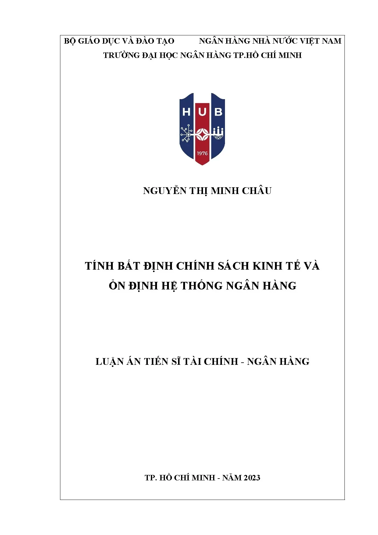 Tính bất định chính sách kinh tế và ổn định hệ thống ngân hàng