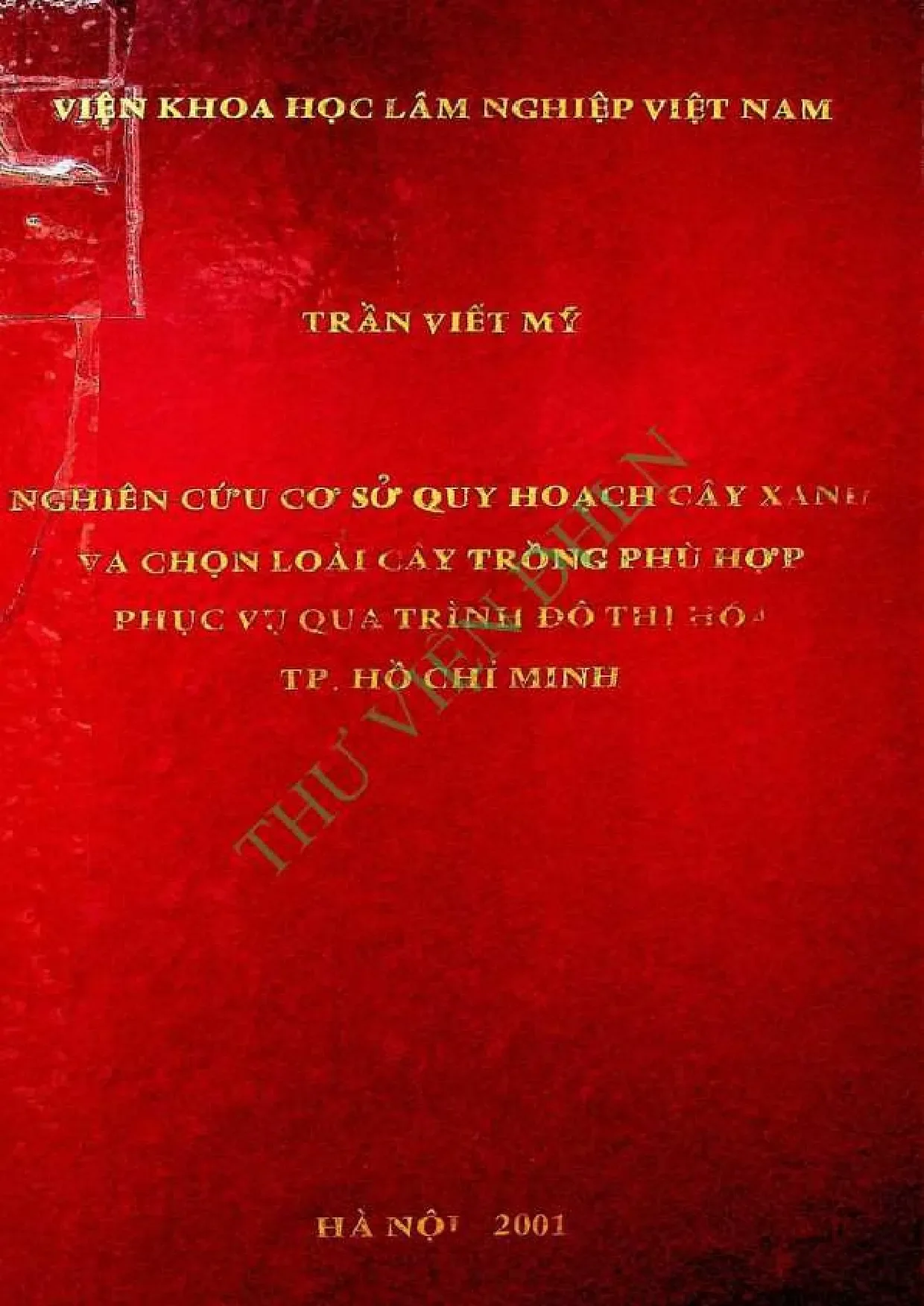 Luận án tiến sĩ nông nghiệp nghiên cứu cơ sở quy hoạch cây x