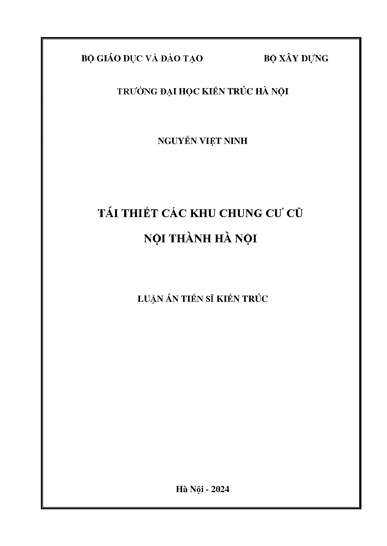 Tái thiết chung cư cũ Hà Nội: Mô hình và giải pháp bền vững