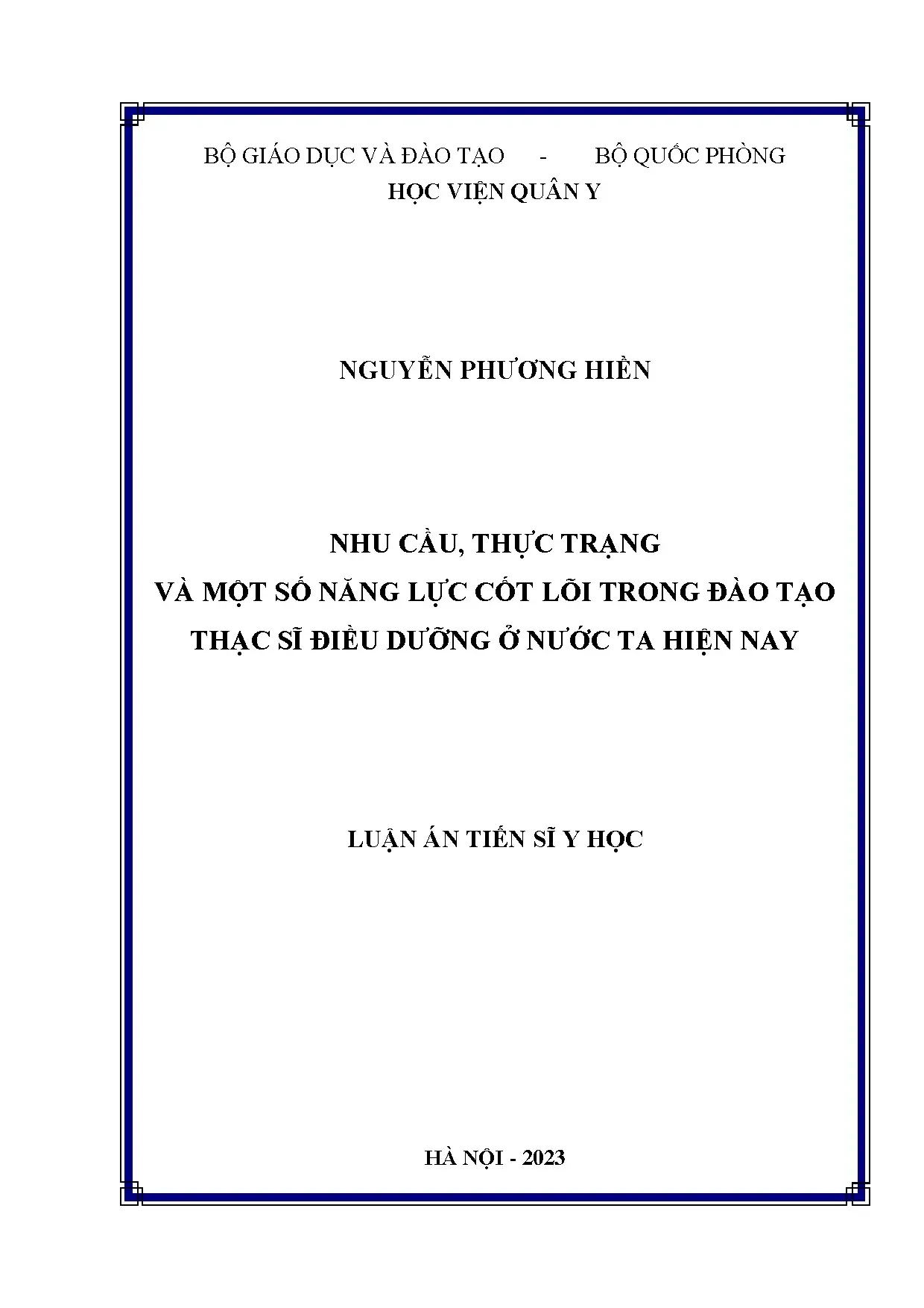 Nhu cầu, thực trạng & năng lực cốt lõi đào tạo Thạc sĩ Điều dưỡng