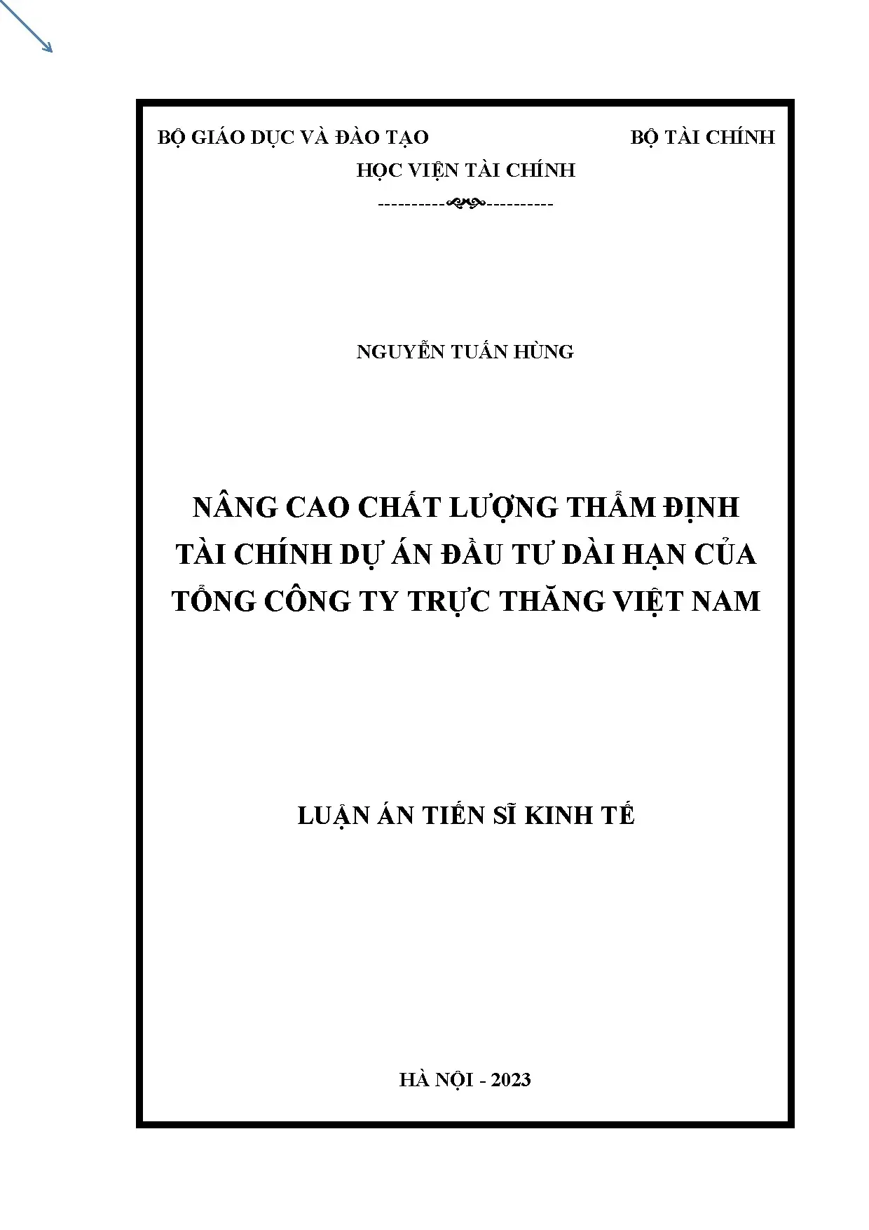 Nâng cao chất lượng thẩm định tài chính dự án đầu tư VNH