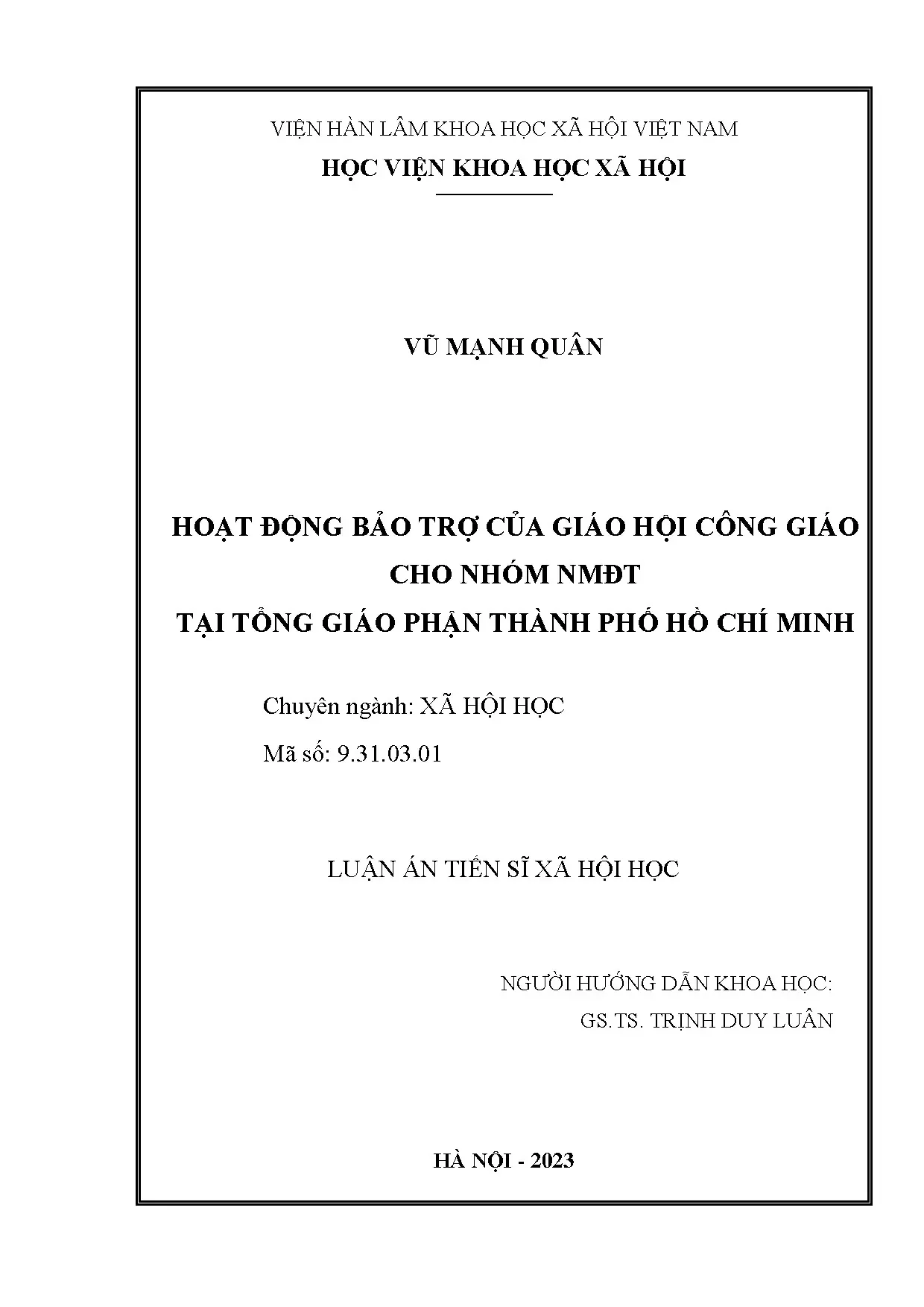 Hoạt động bảo trợ GHCG cho mẹ đơn thân tại TGP TPHCM