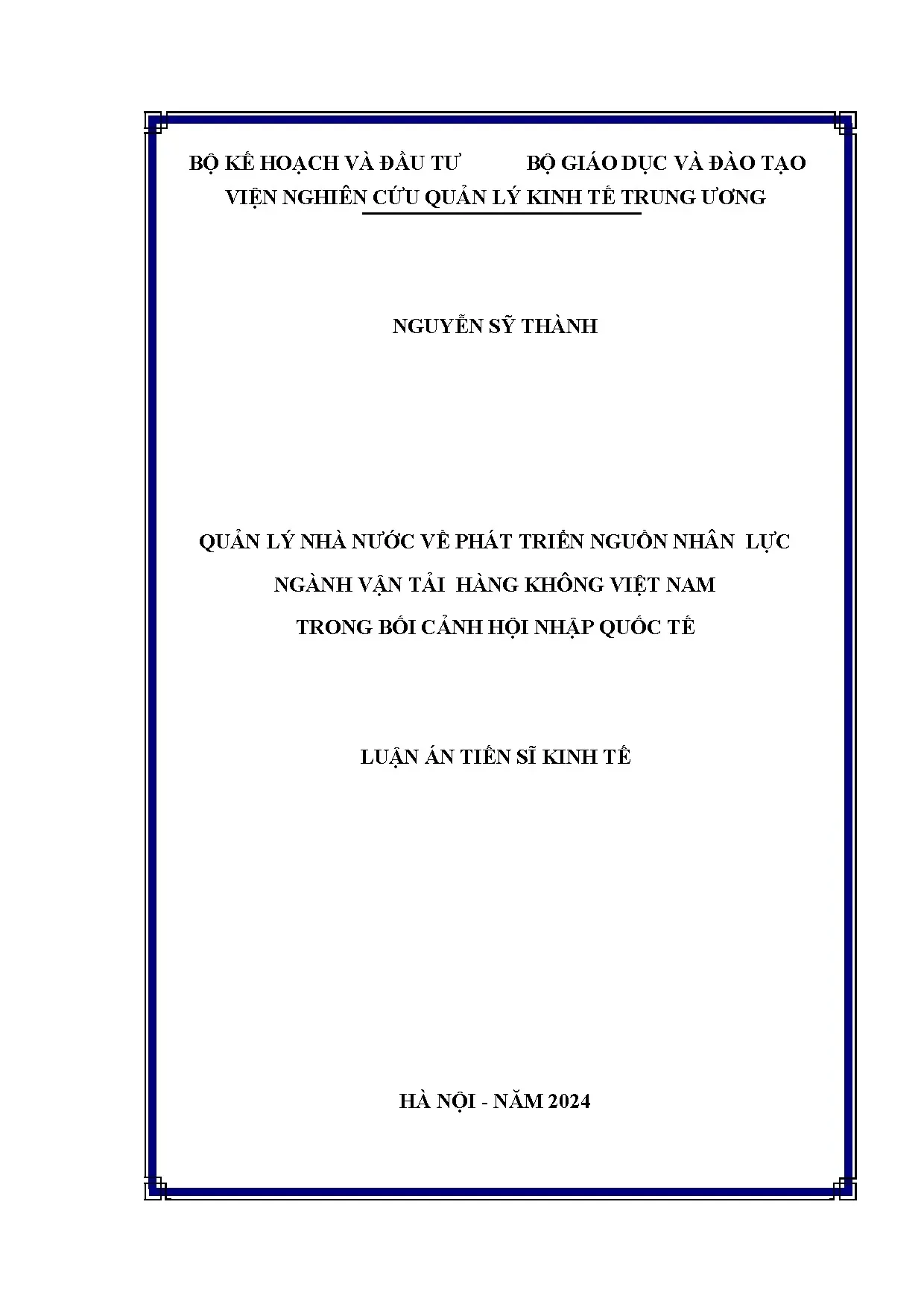 Quản lý nhà nước phát triển nguồn nhân lực hàng không VN hội nhập