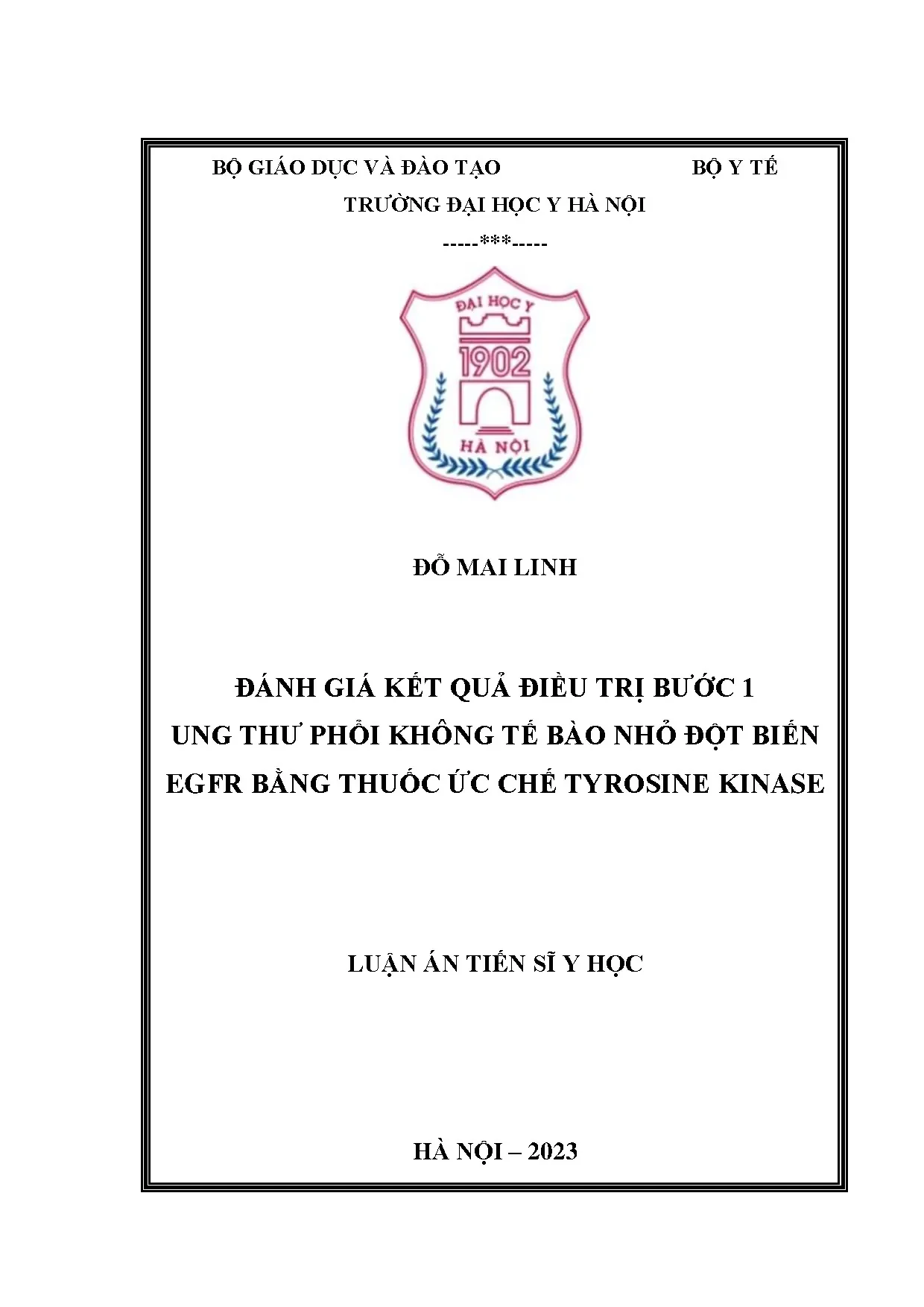 Kết quả điều trị ung thư phổi không tế bào nhỏ EGFR bằng TKI