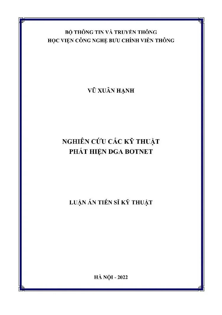 Luận án tiến sĩ kỹ thuật nghiên cứu các kỹ thuật phát hiện d