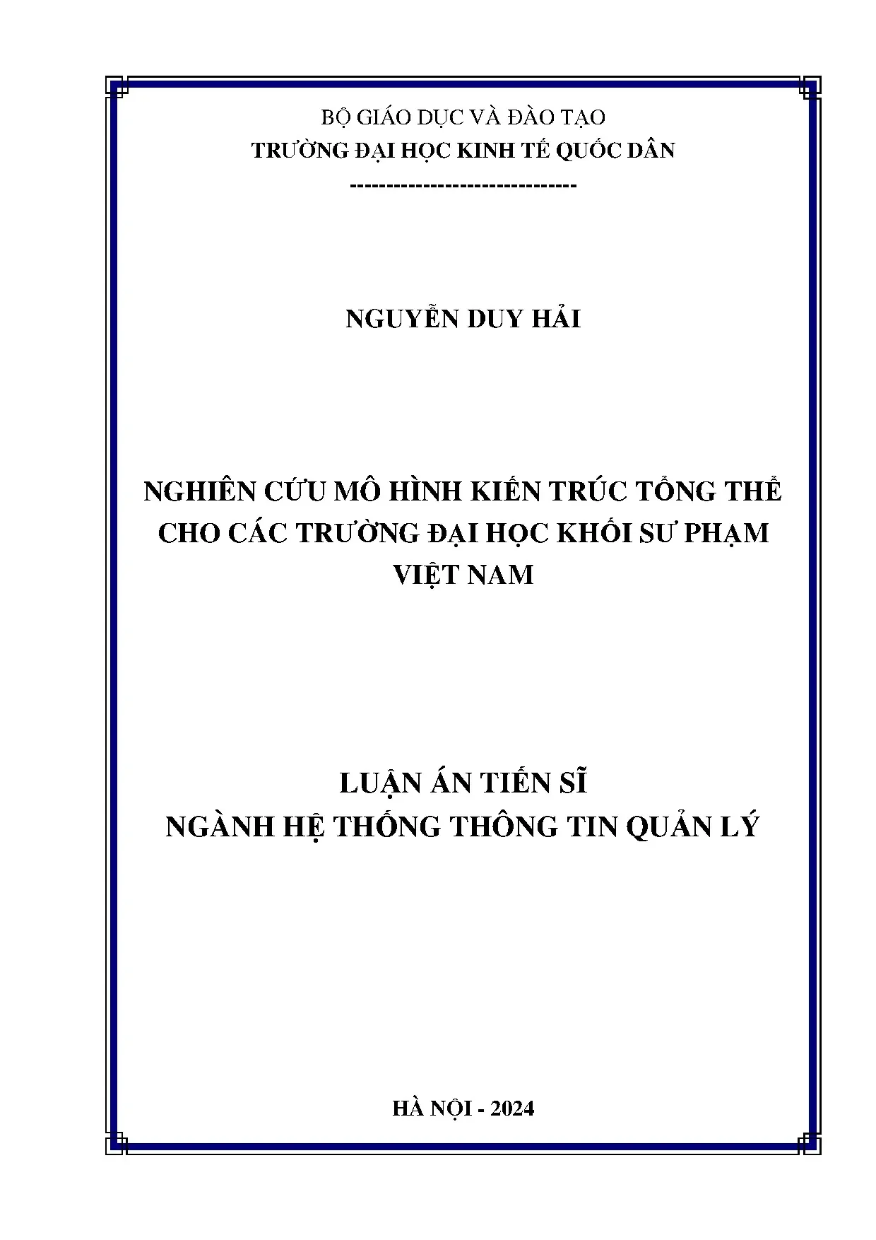 Nghiên cứu mô hình kiến trúc cho trường sư phạm